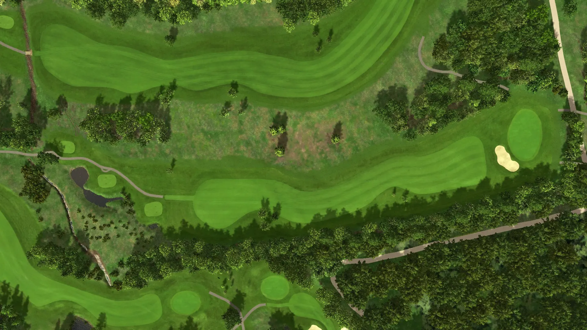 Hole 1 at Achimer Golfclub 18-hole course