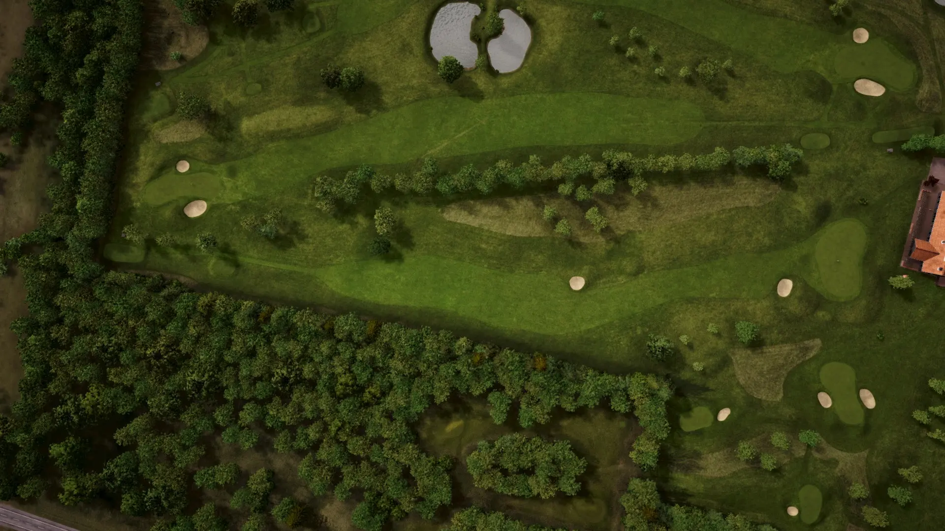 Hole 9 at Åkagården Golfklubb