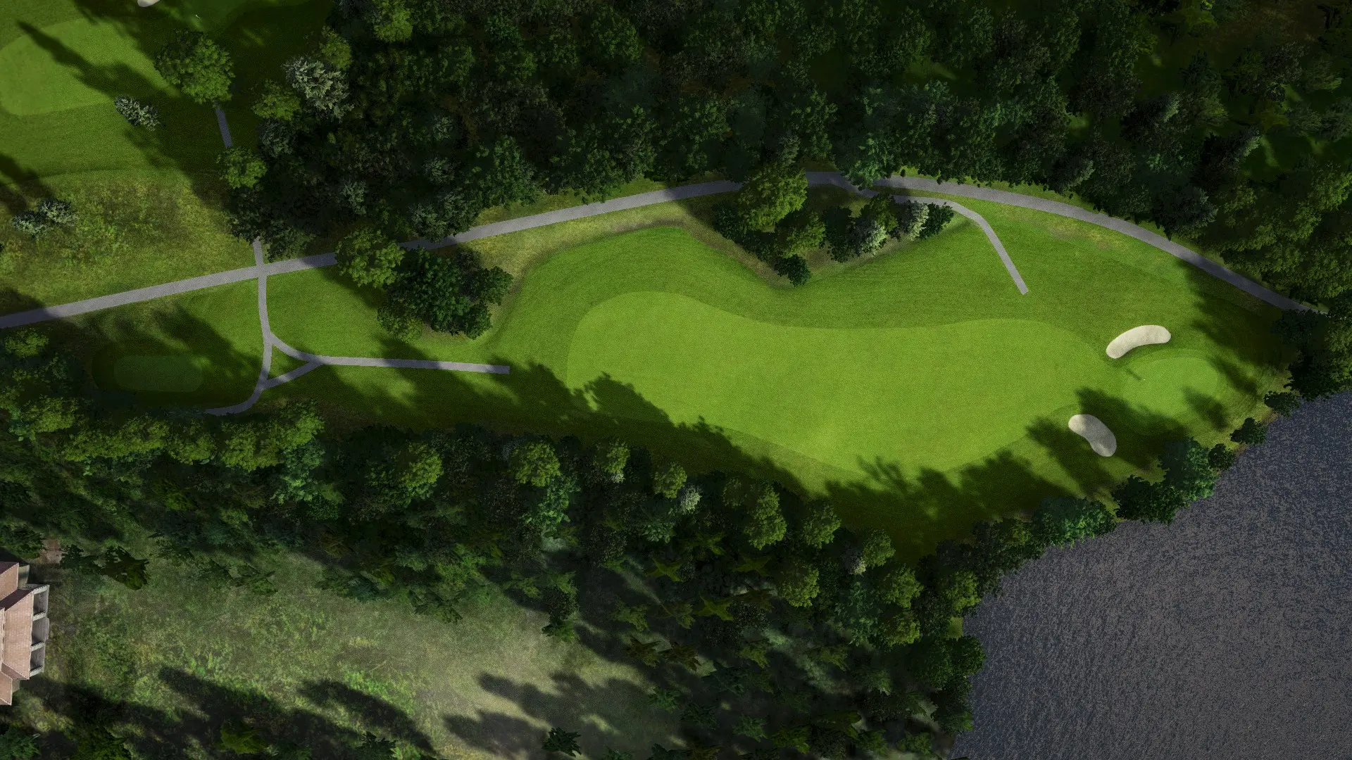 Hole 7 at Alingsås Golfklubb