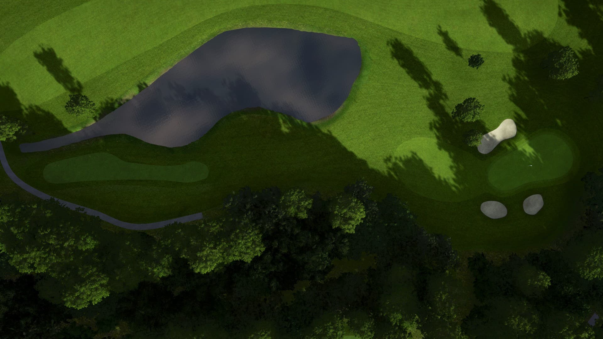 Hole 15 at Alingsås Golfklubb