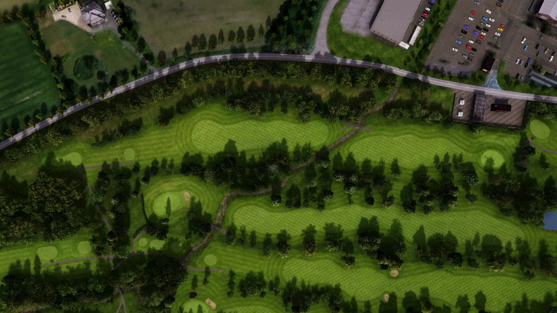 Hole 2 at Brickhampton Court Golf Complex - Spa Course