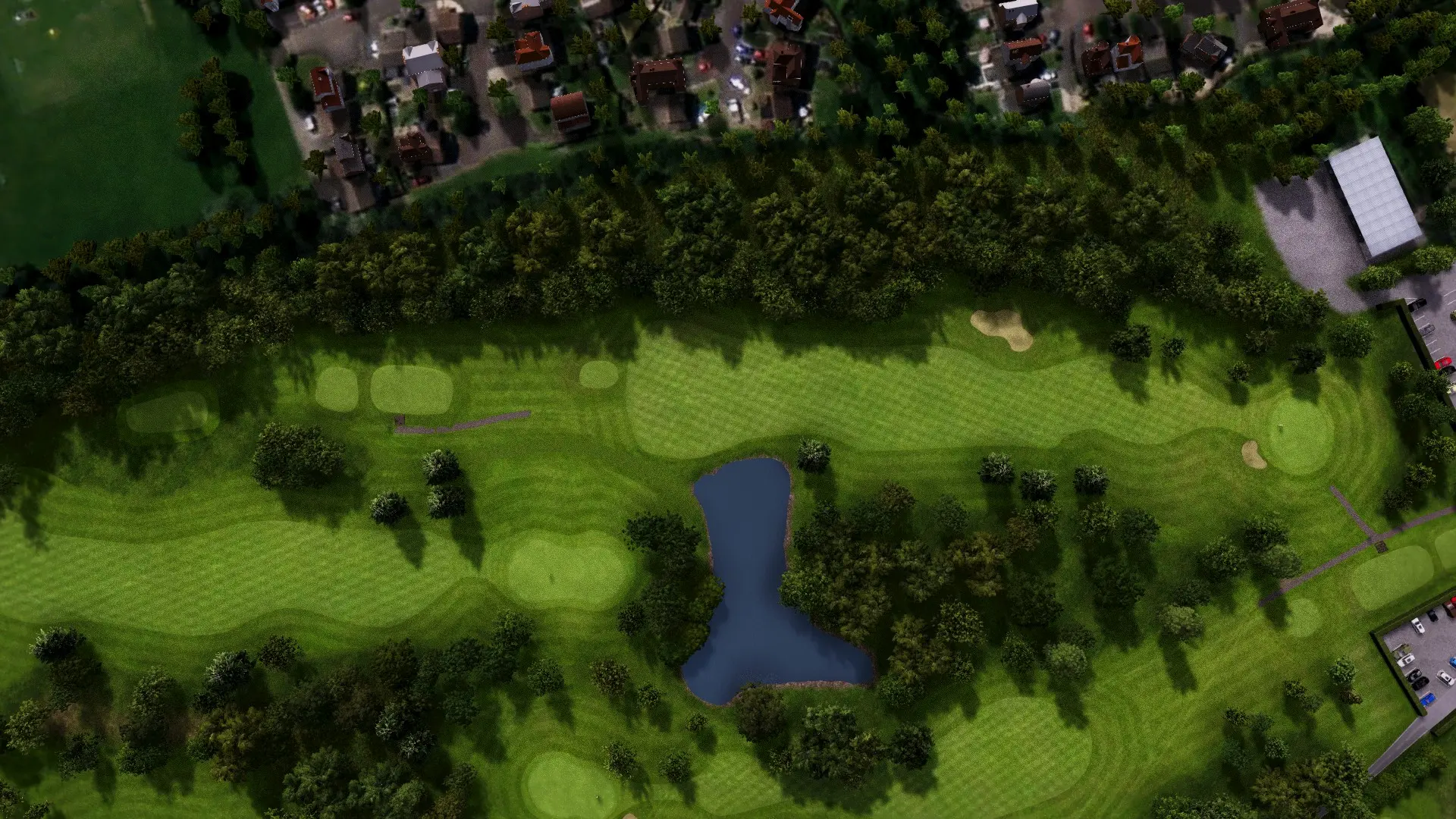 Hole 9 at Brickhampton Court Golf Complex - Spa Course