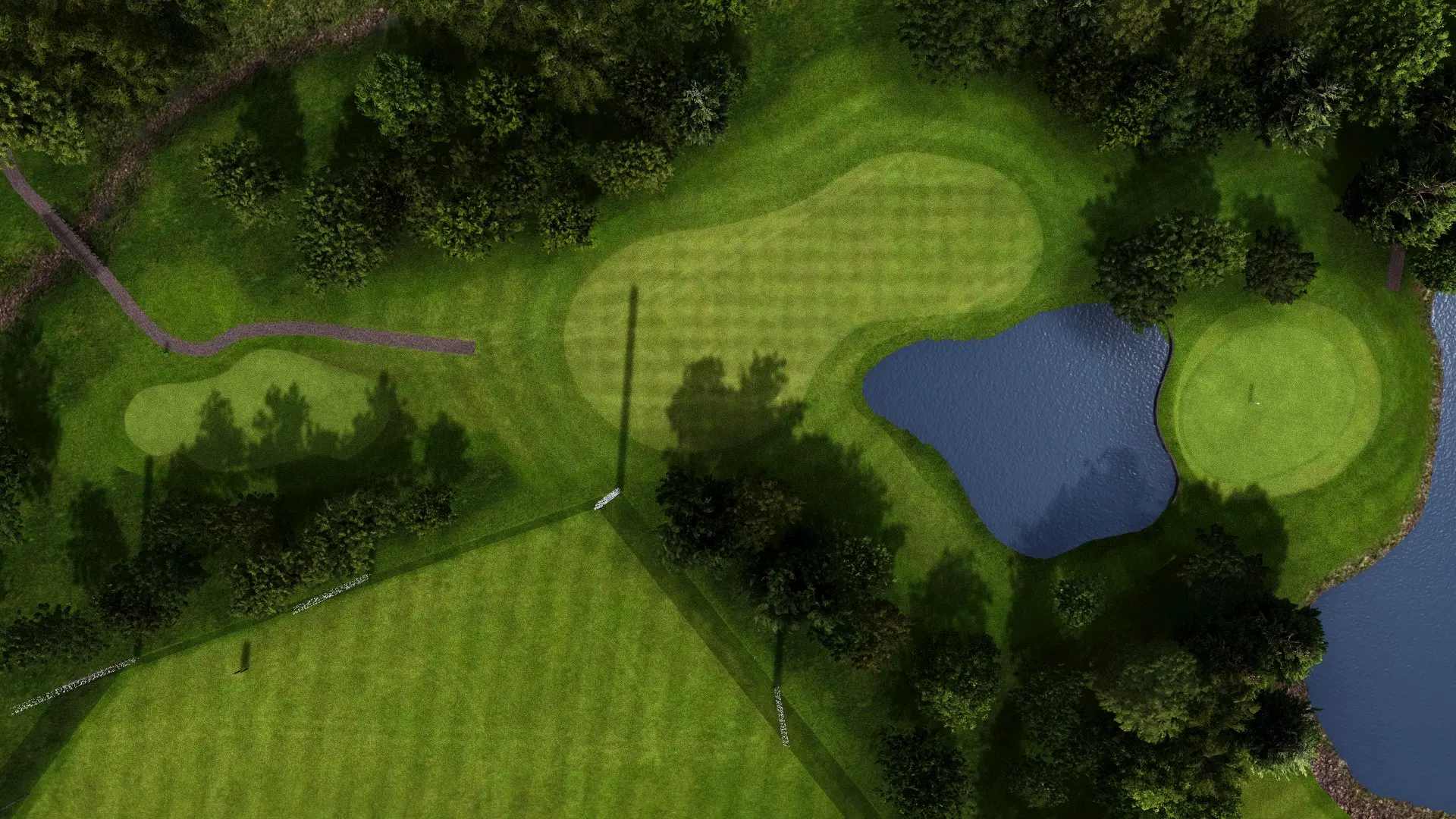 Hole 17 at Brickhampton Court Golf Complex - Spa Course