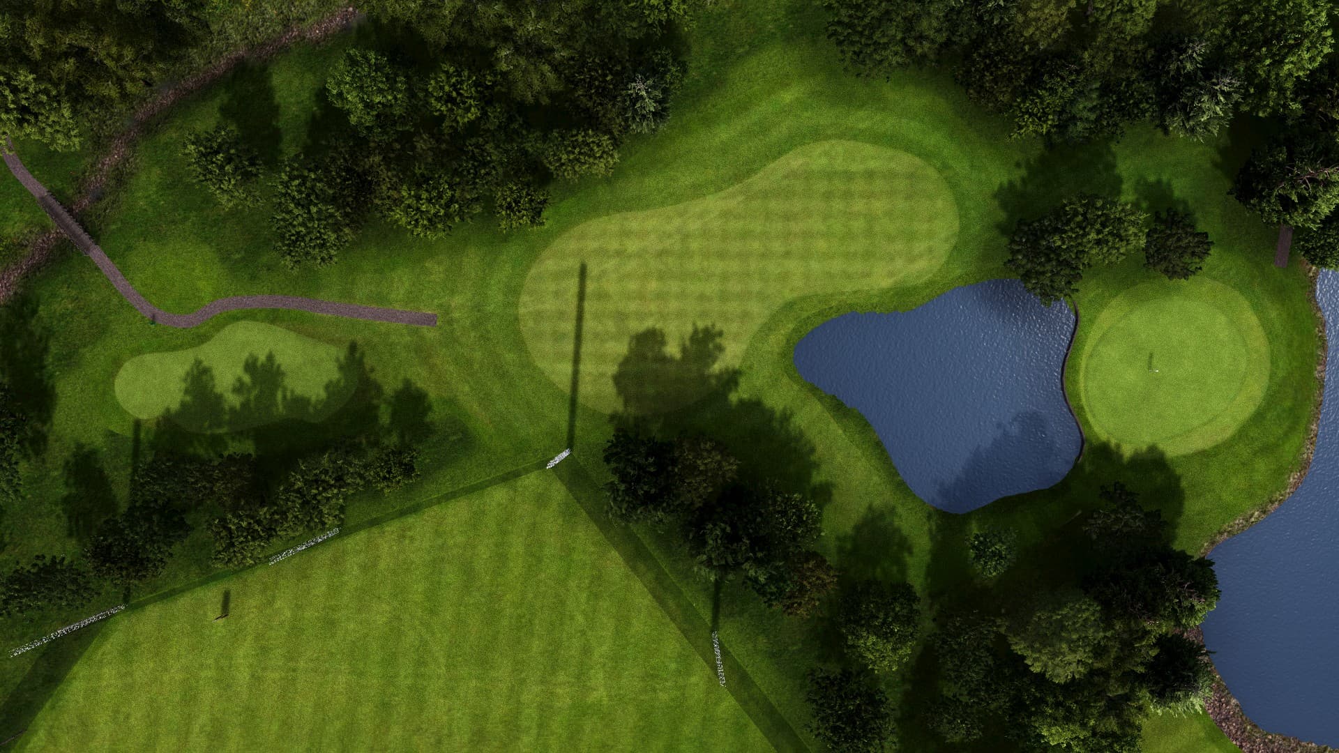Hole 17 at Brickhampton Court Golf Complex - Spa Course