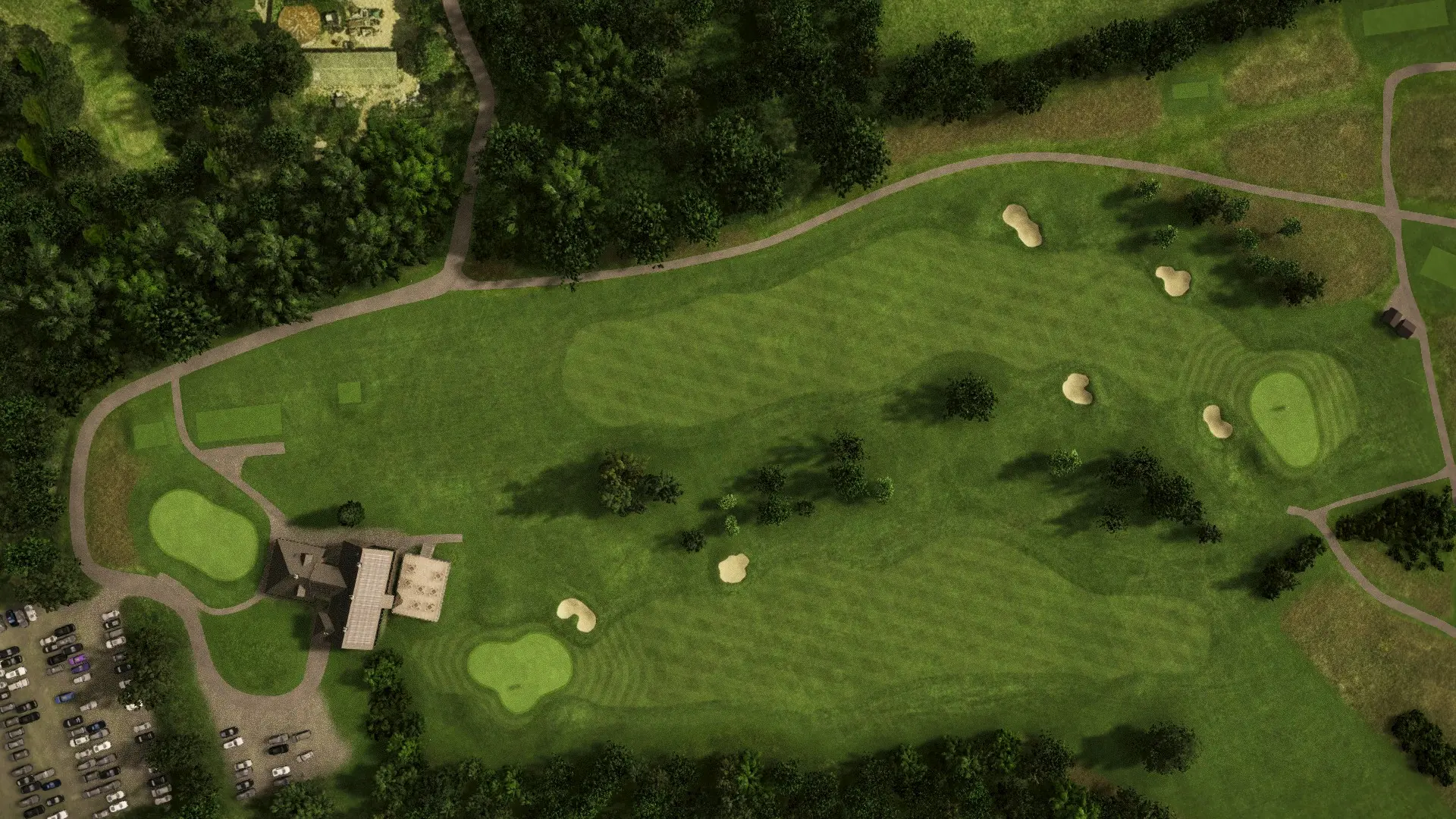 Hole 1 at The Valley Course at Crane Valley Golf Club