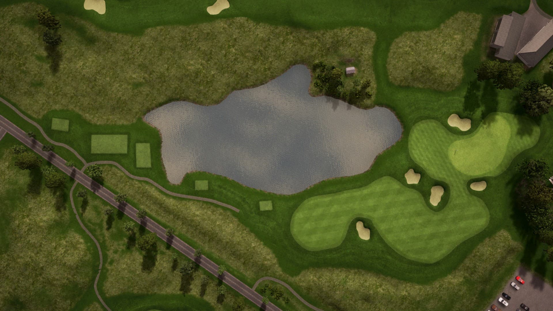 Hole 18 at Royal Drottningholm GC