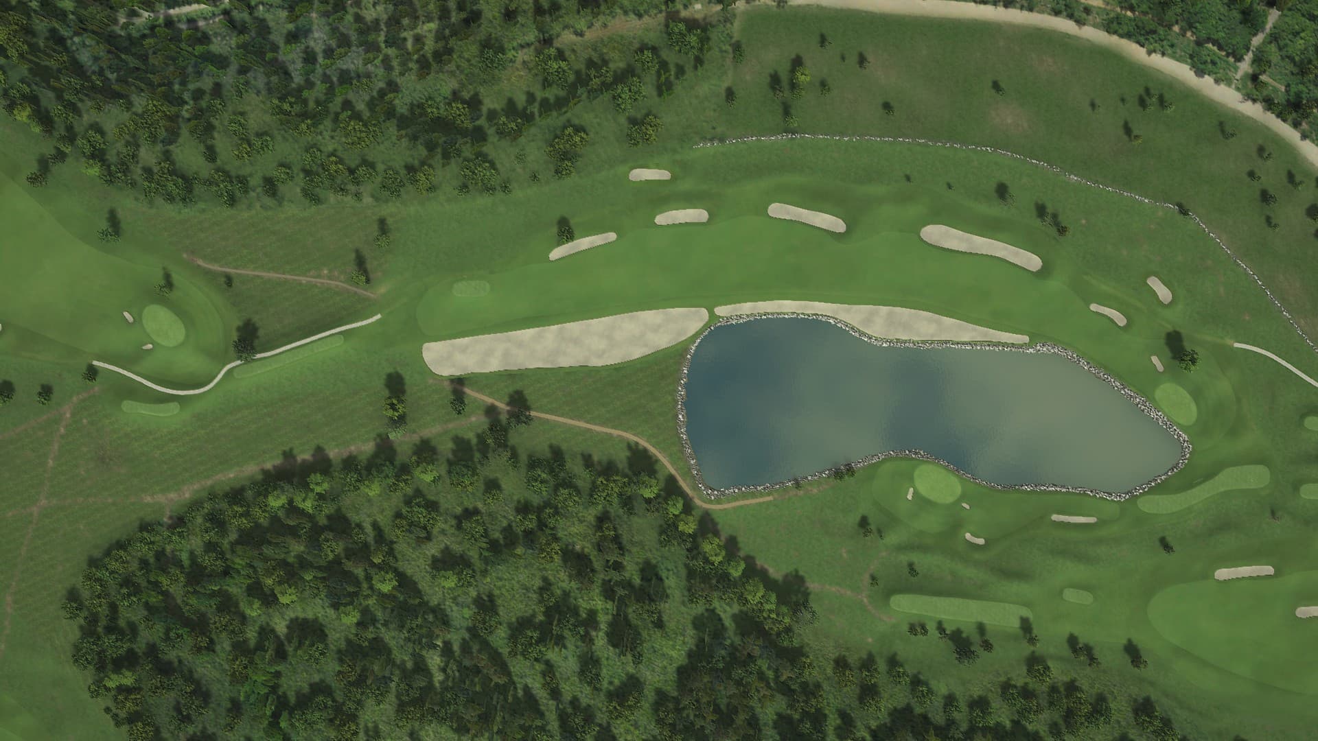 Hole 6 at Dye Fore Golf Course, Lagos & Marina