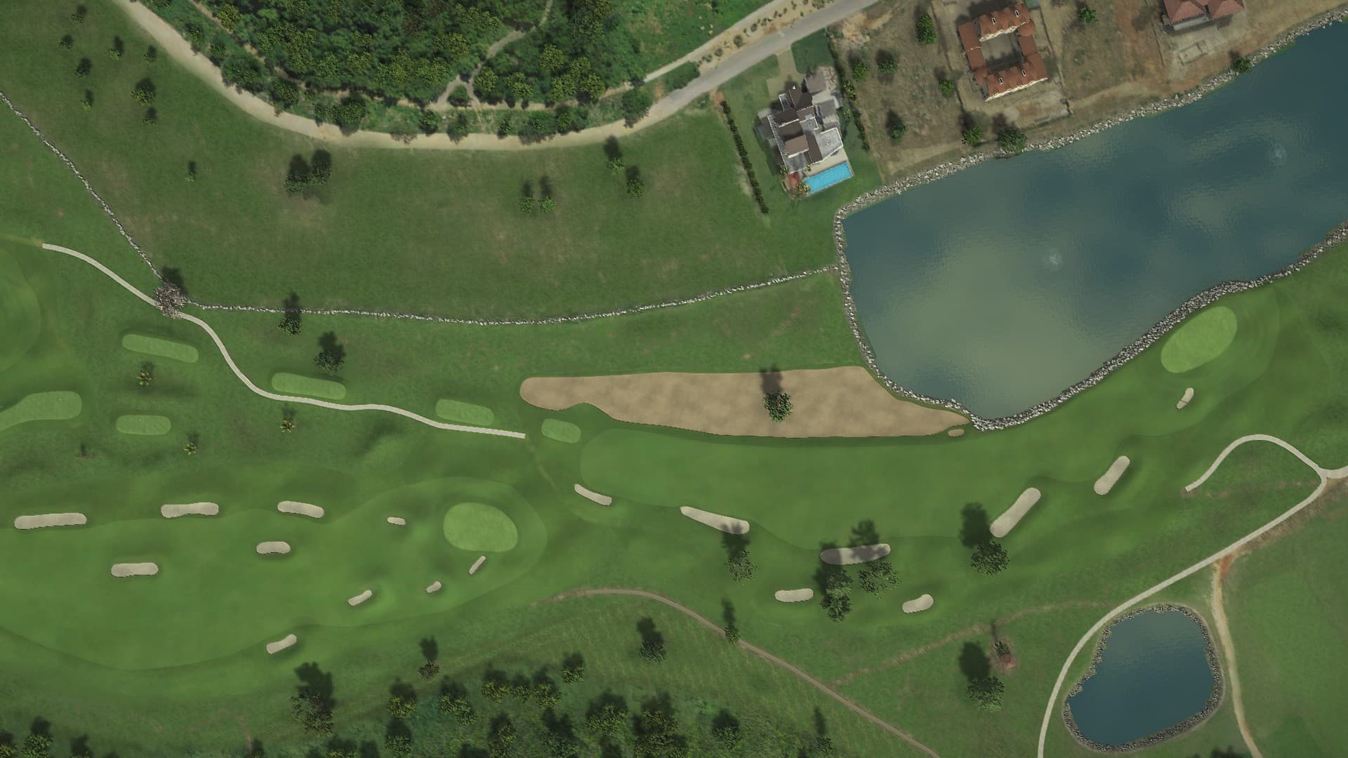 Hole 9 at Dye Fore Golf Course, Lagos & Marina