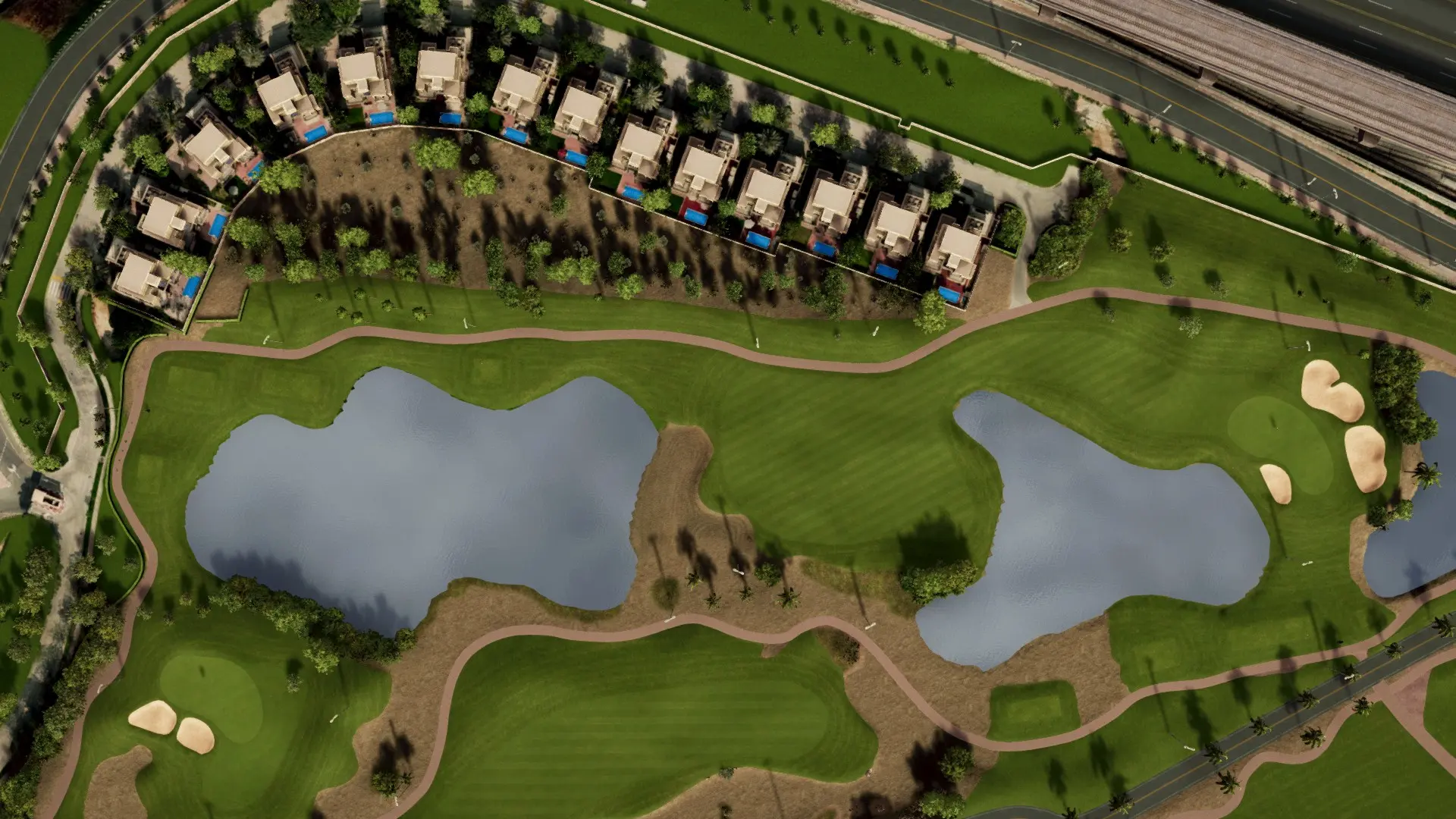 Hole 9 at Emirates Golf Club - Faldo Course