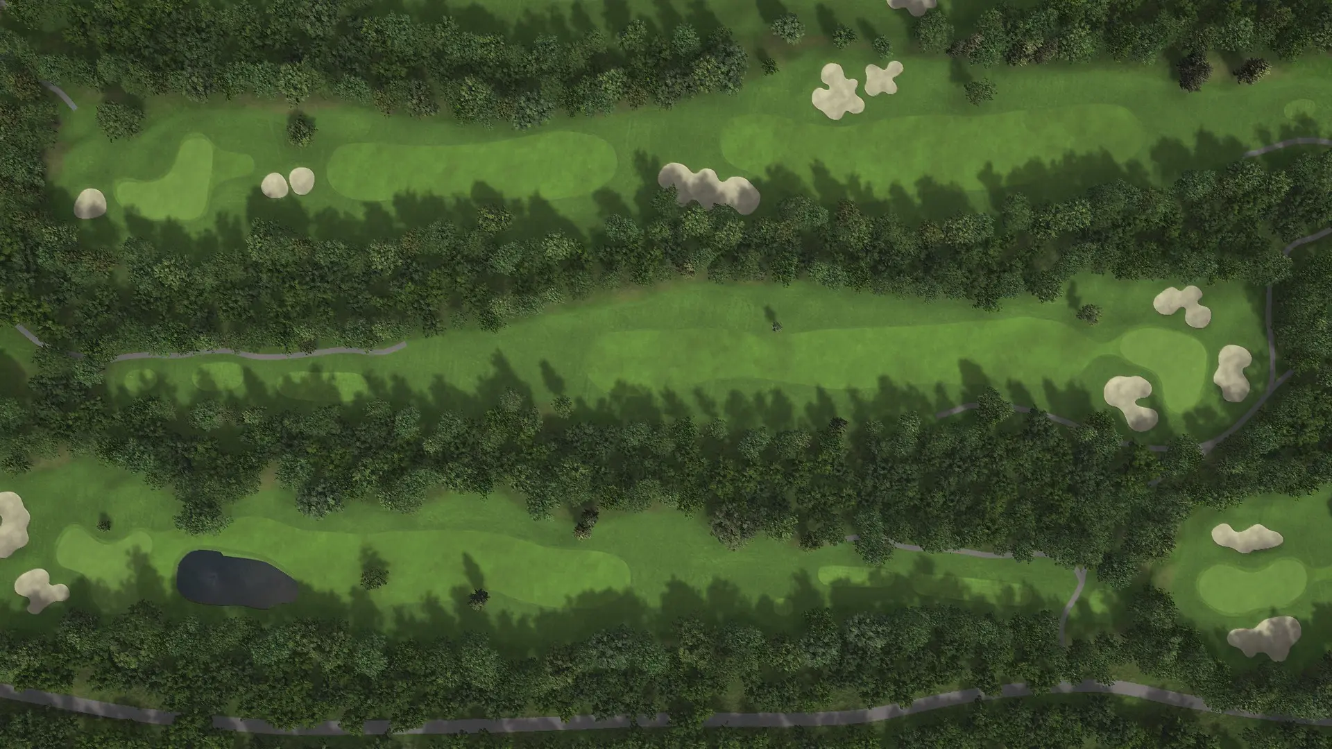 Hole 1 at Eniwa CC: Mashu and Shikotsu