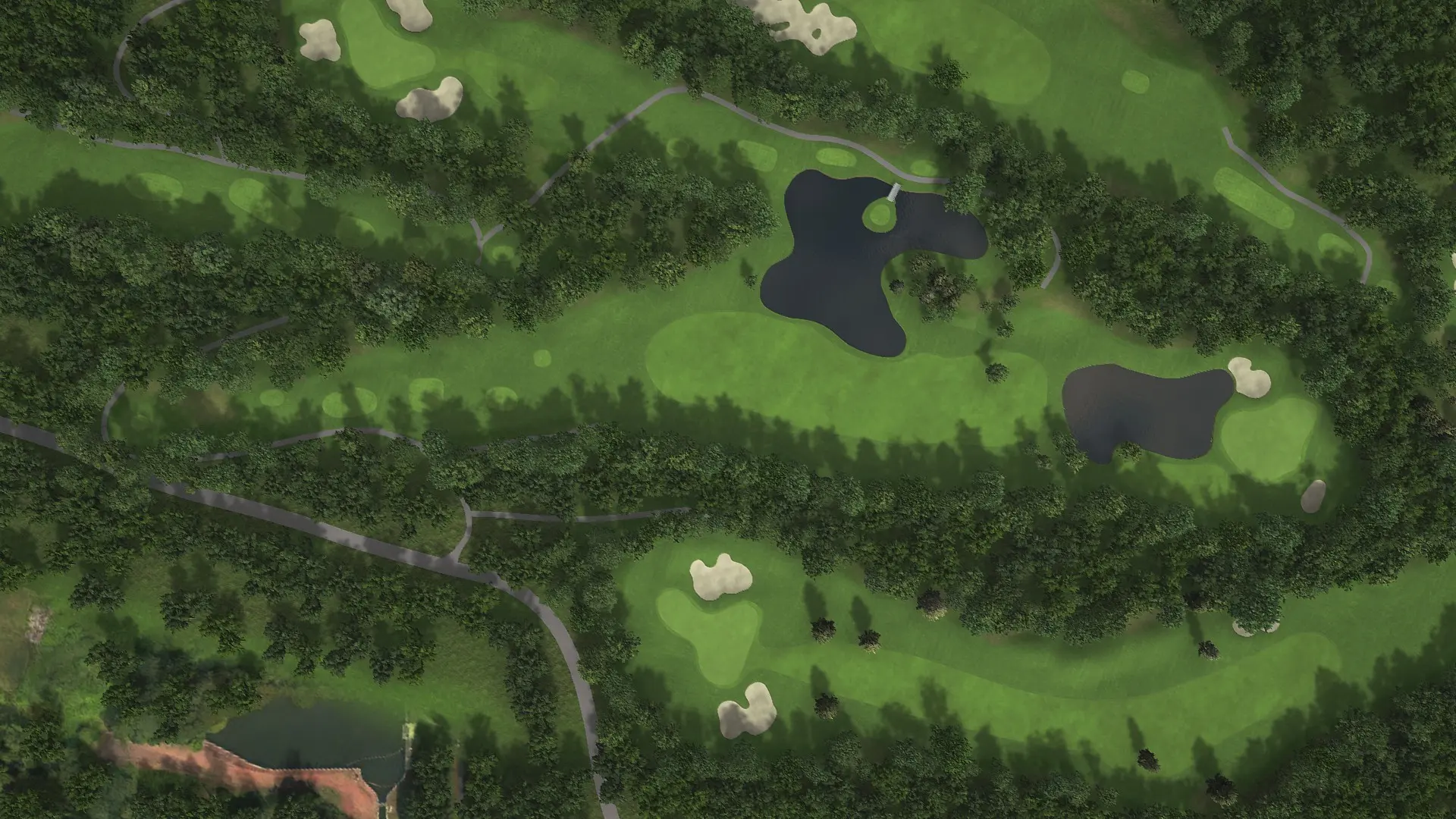 Hole 6 at Eniwa CC: Mashu and Shikotsu