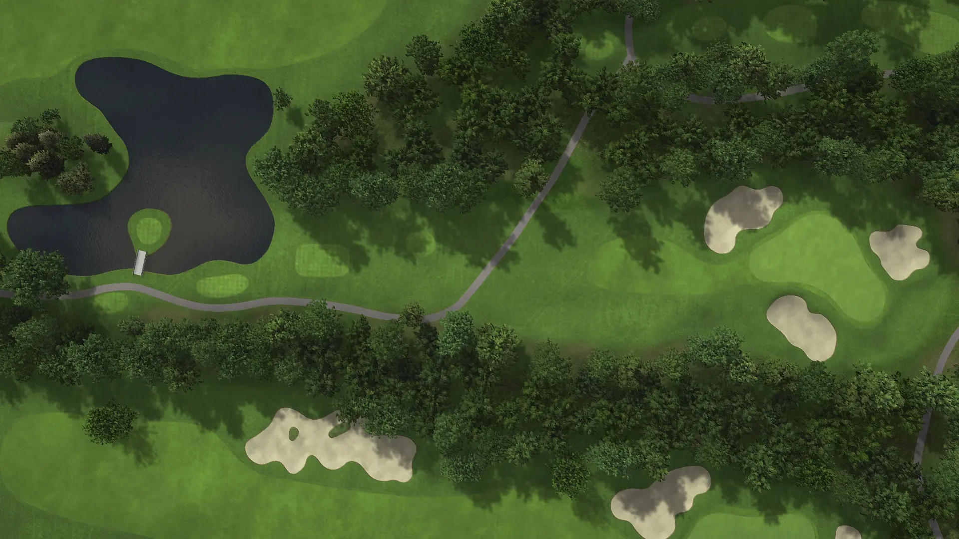 Hole 7 at Eniwa CC: Mashu and Shikotsu
