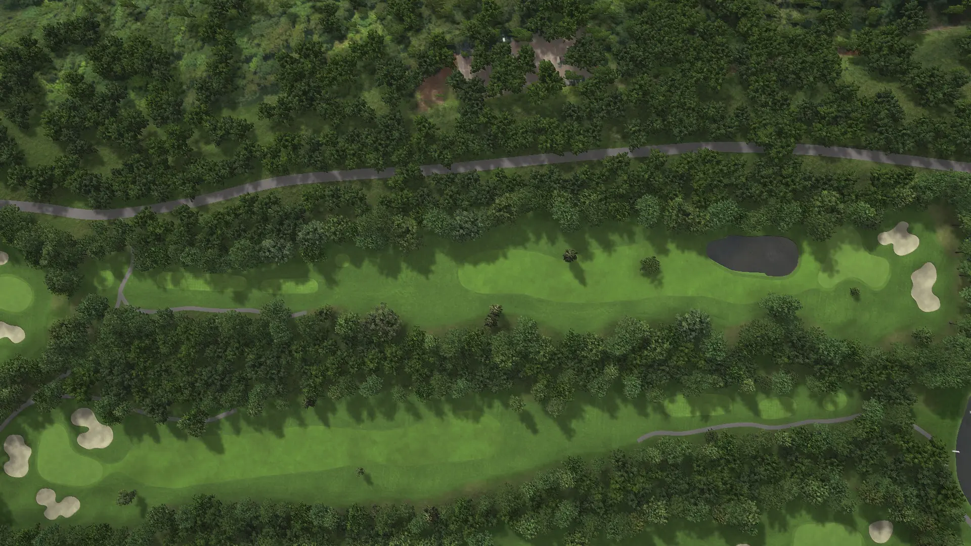 Hole 9 at Eniwa CC: Mashu and Shikotsu