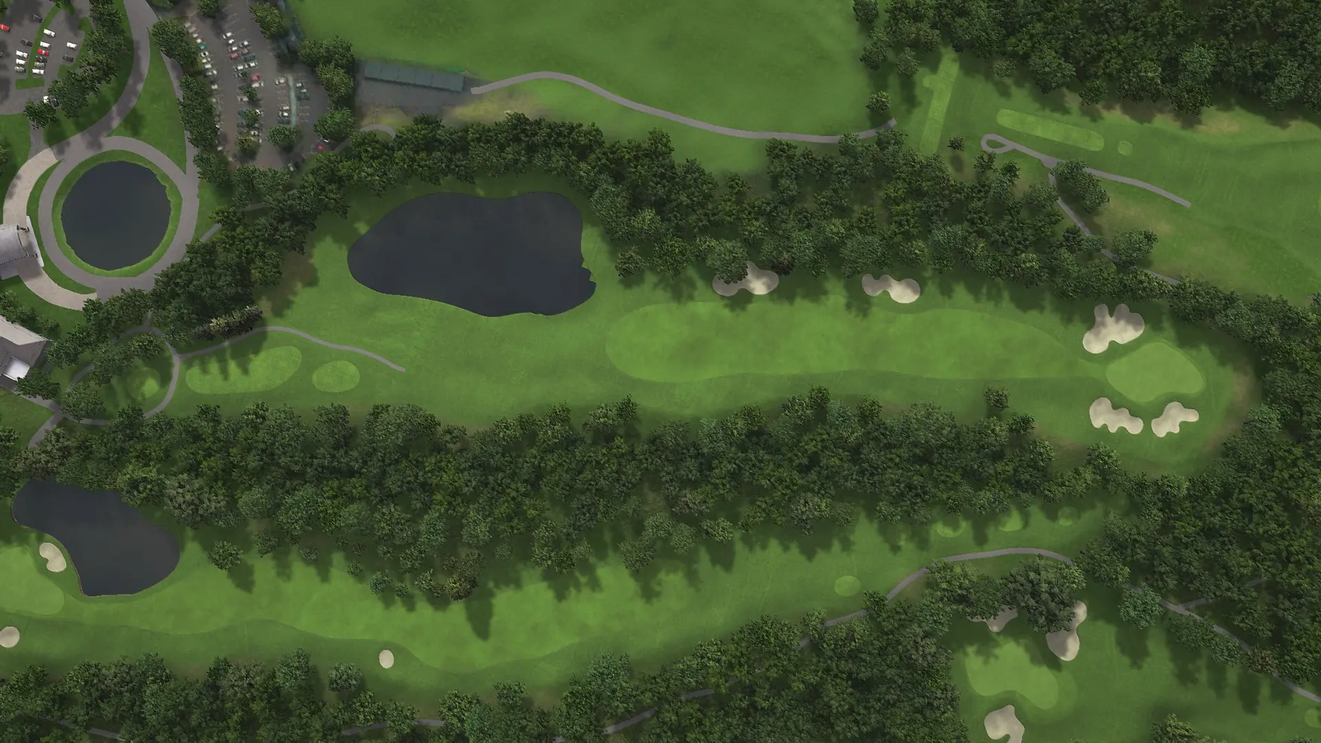 Hole 10 at Eniwa CC: Mashu and Shikotsu