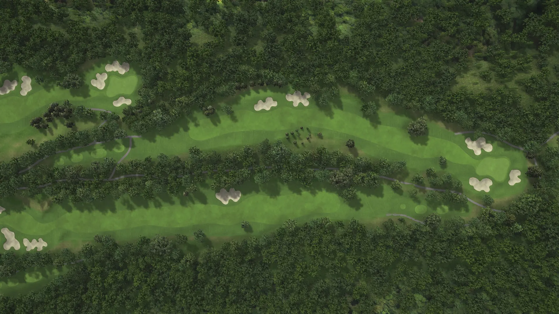 Hole 12 at Eniwa CC: Mashu and Shikotsu