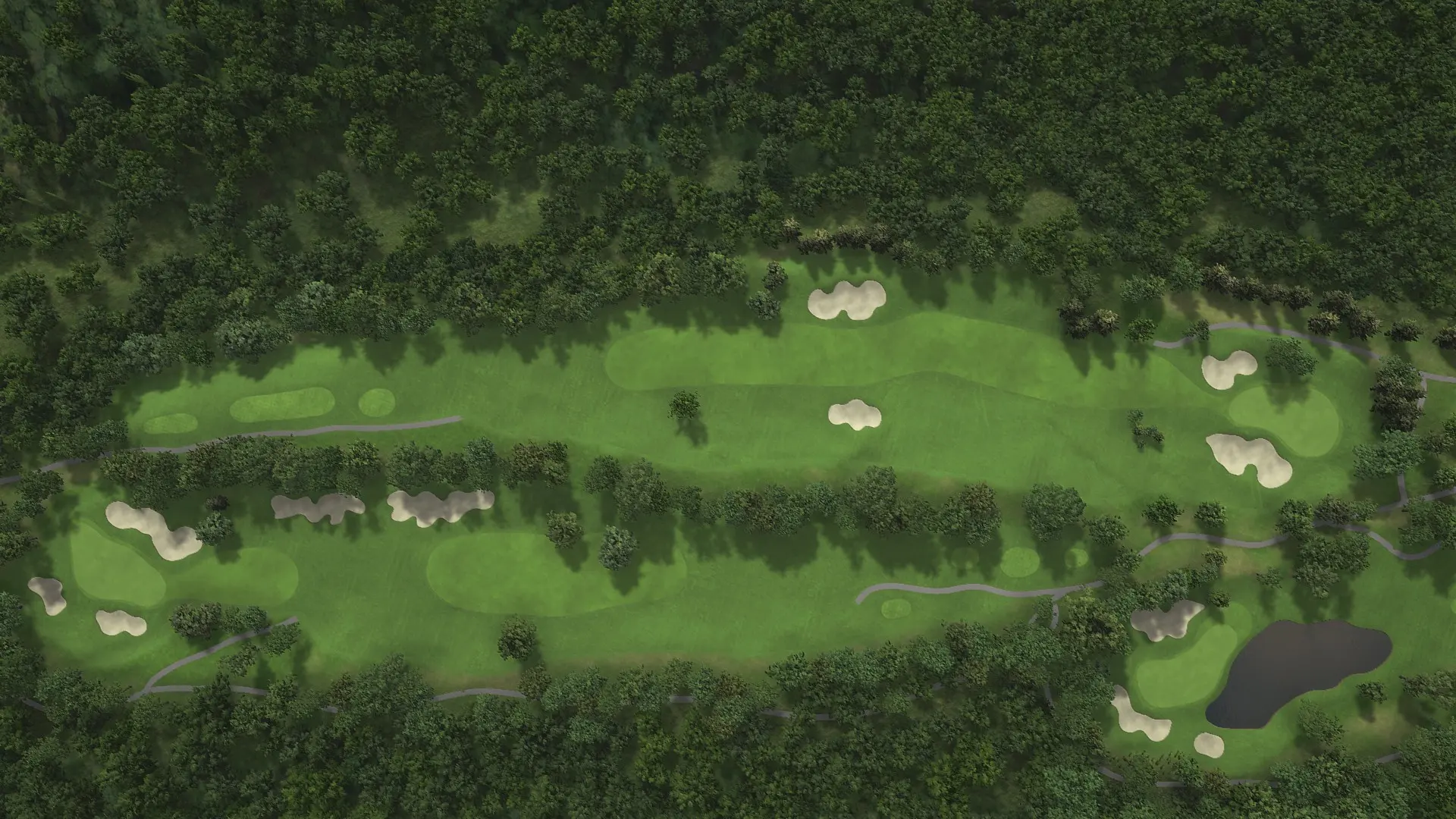 Hole 13 at Eniwa CC: Mashu and Shikotsu