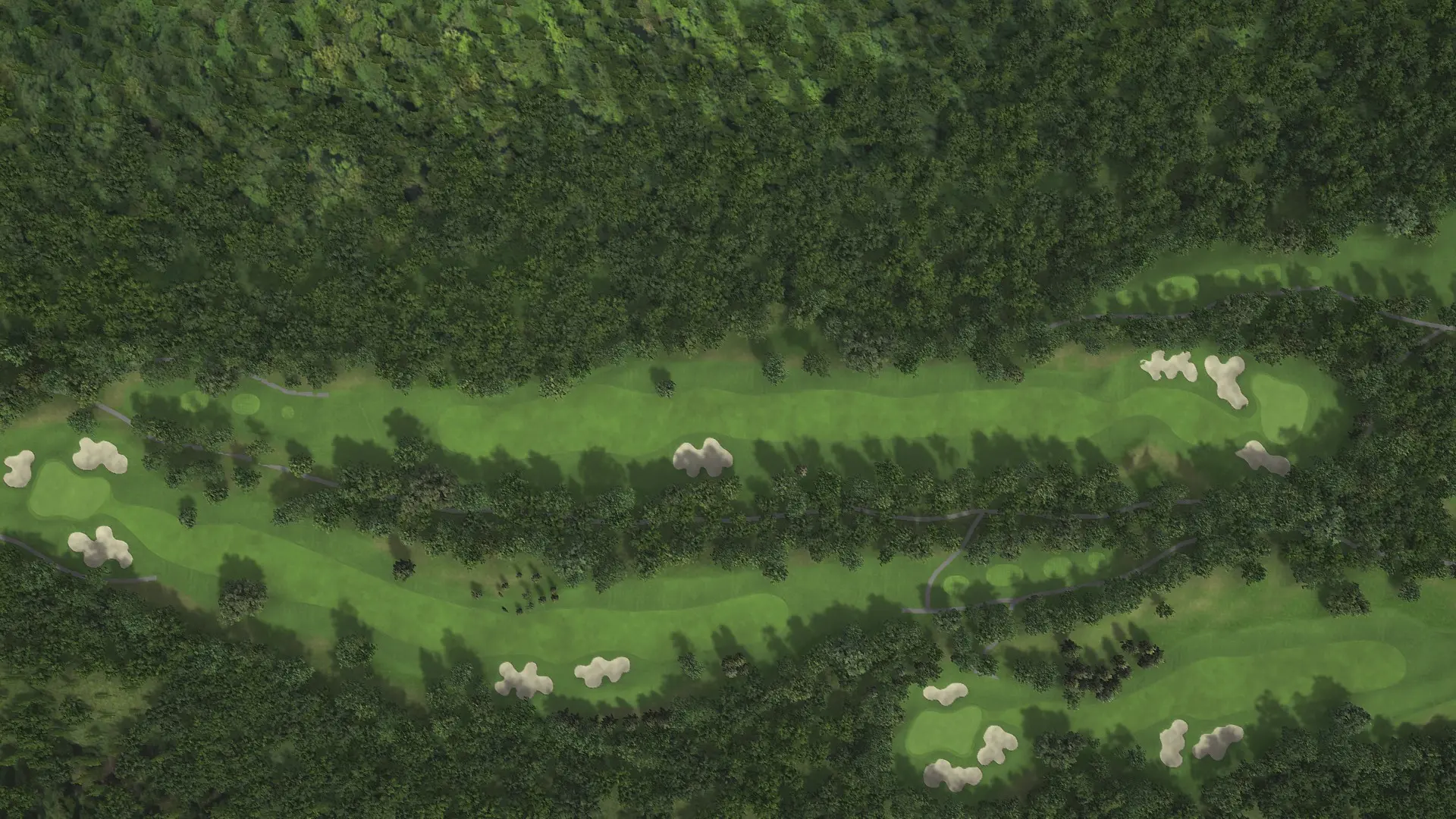 Hole 16 at Eniwa CC: Mashu and Shikotsu