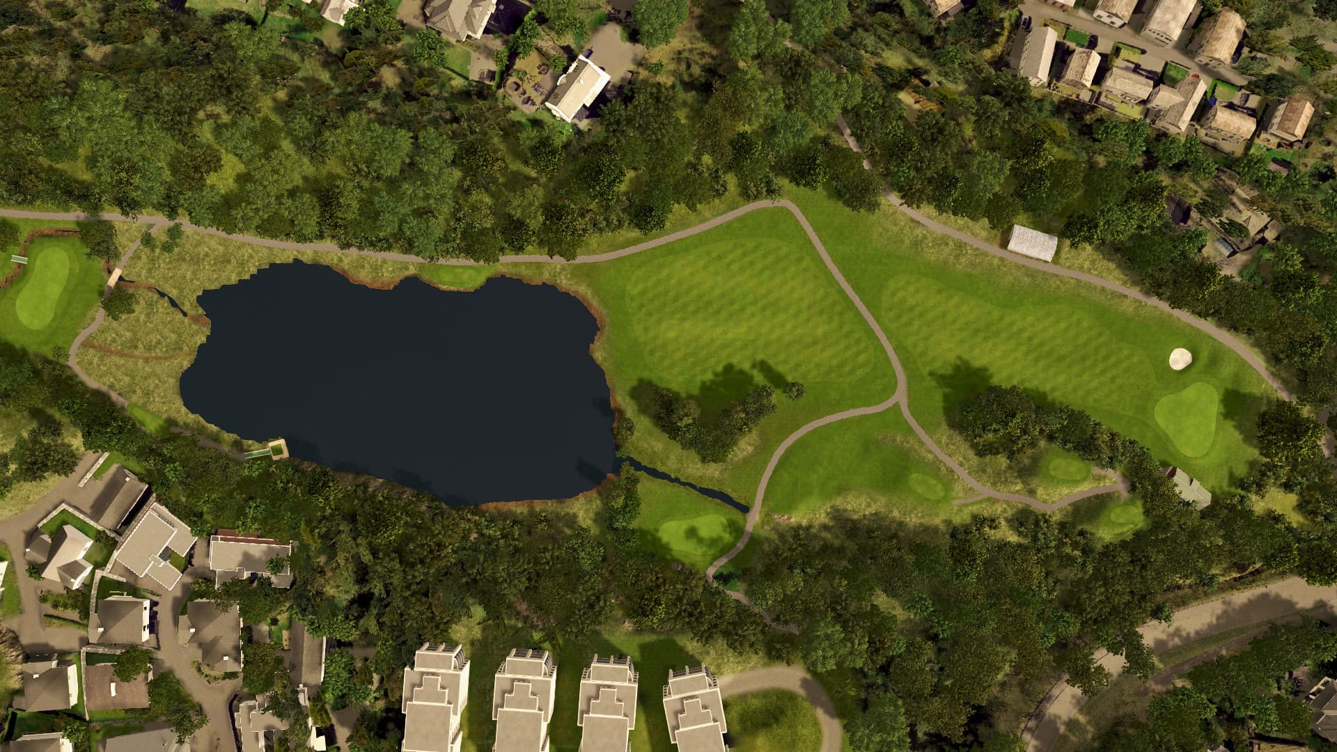 Hole 13 at Fana Golfklubb