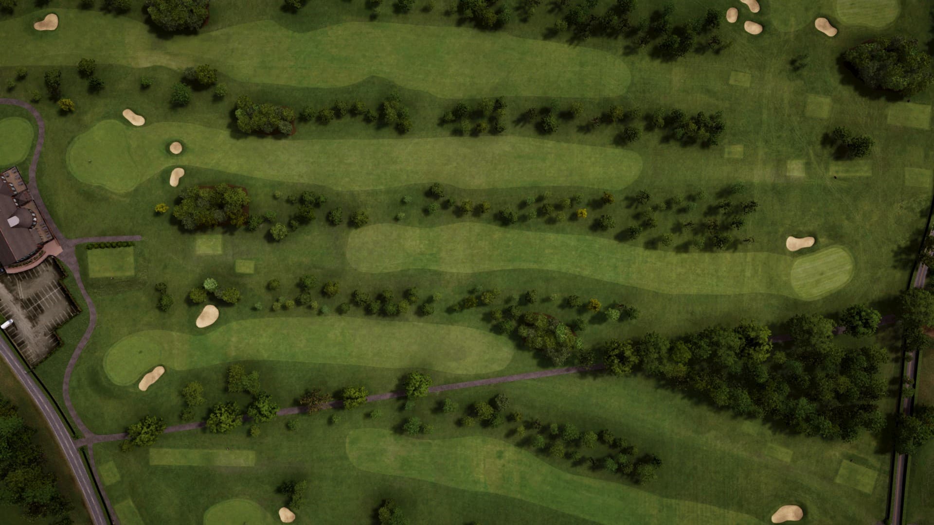 Hole 1 at Foyle Golf Centre