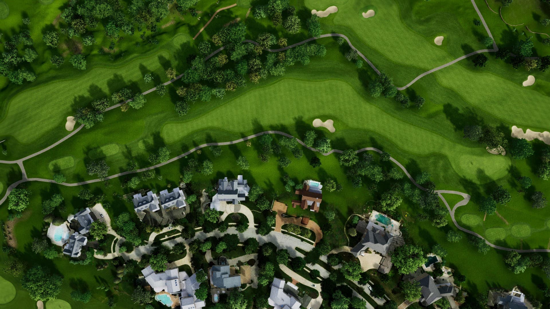 Hole 1 at Hallbrook Country Club