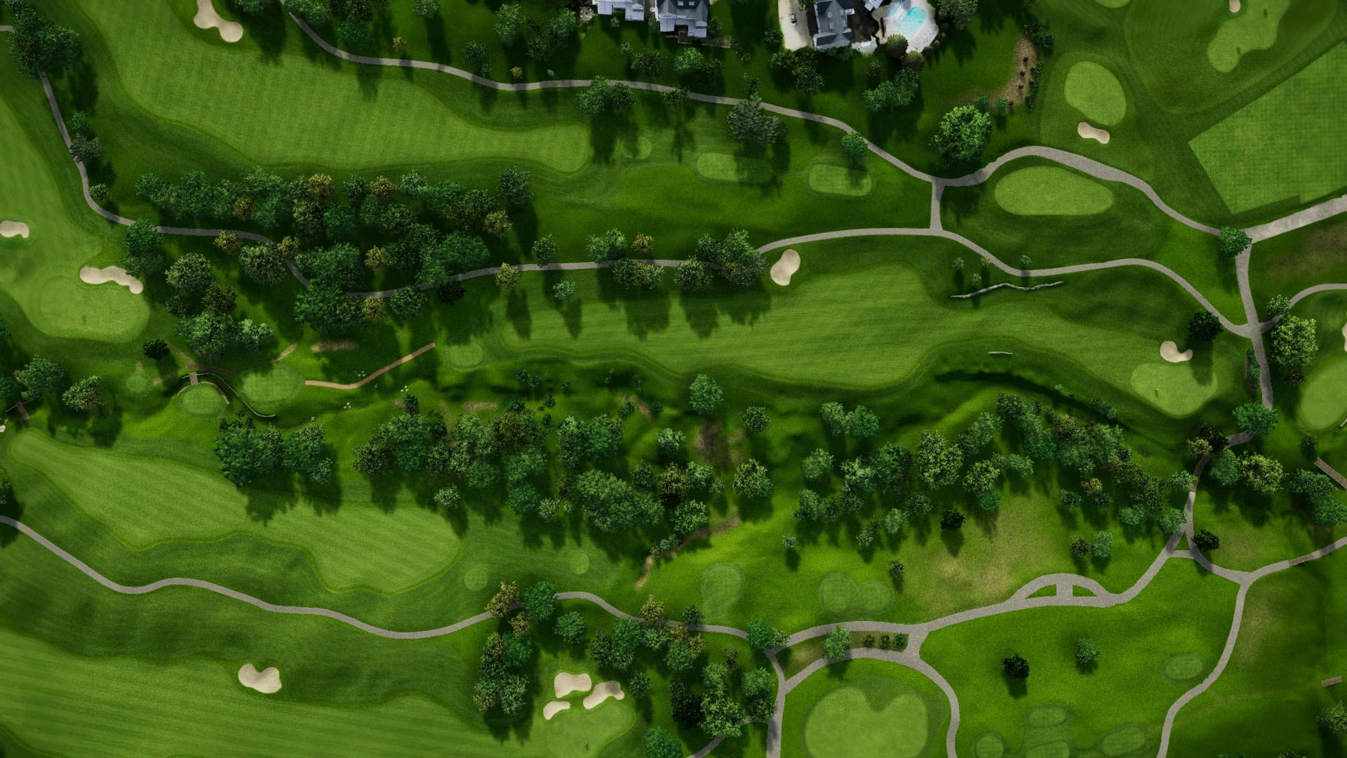 Hole 9 at Hallbrook Country Club