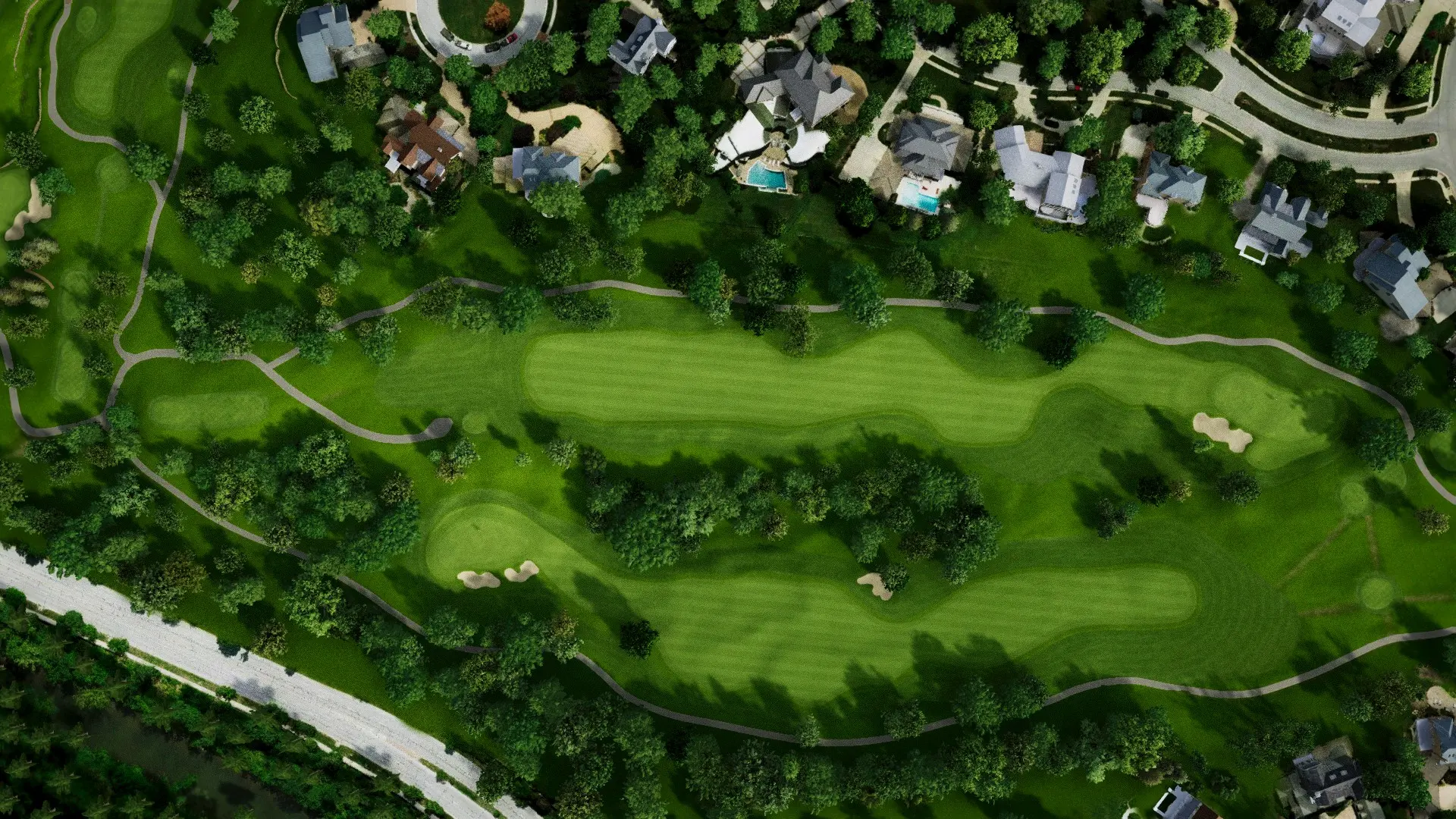 Hole 16 at Hallbrook Country Club