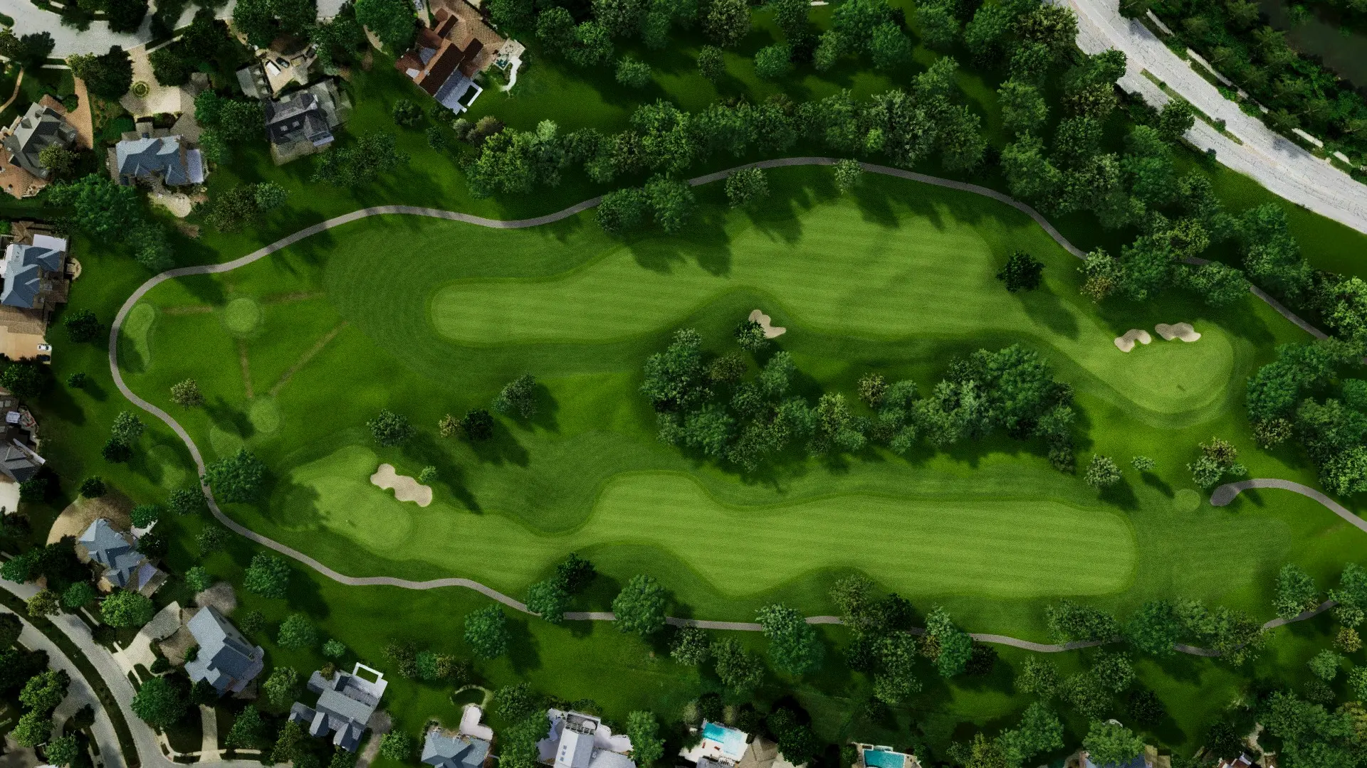 Hole 17 at Hallbrook Country Club