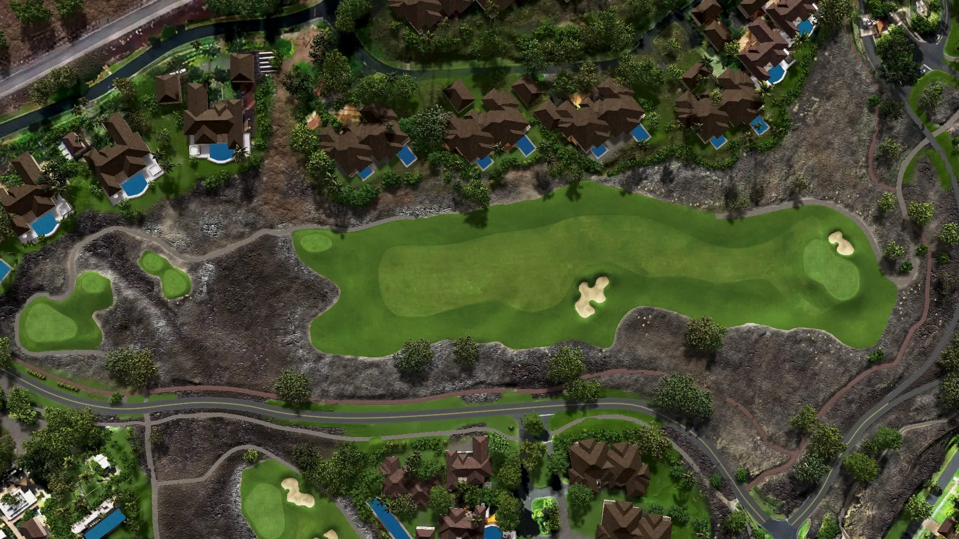 Hole 1 at Ke'olu Golf Course