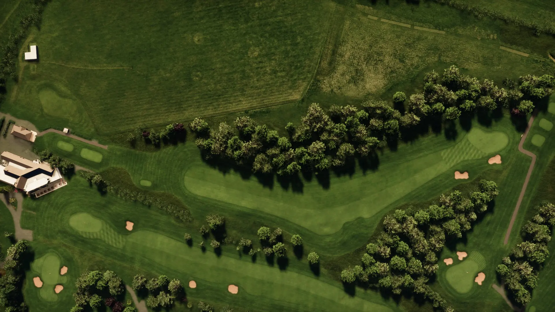 Hole 1 at Kirby Muxloe Golf Club
