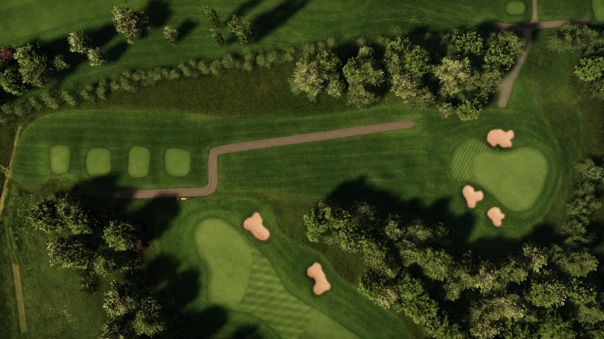 Hole 2 at Kirby Muxloe Golf Club