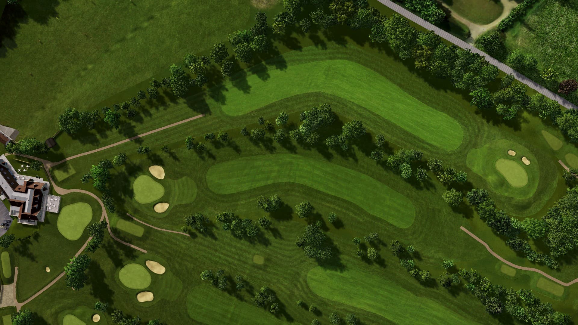 Hole 1 at Long Sutton G.C.