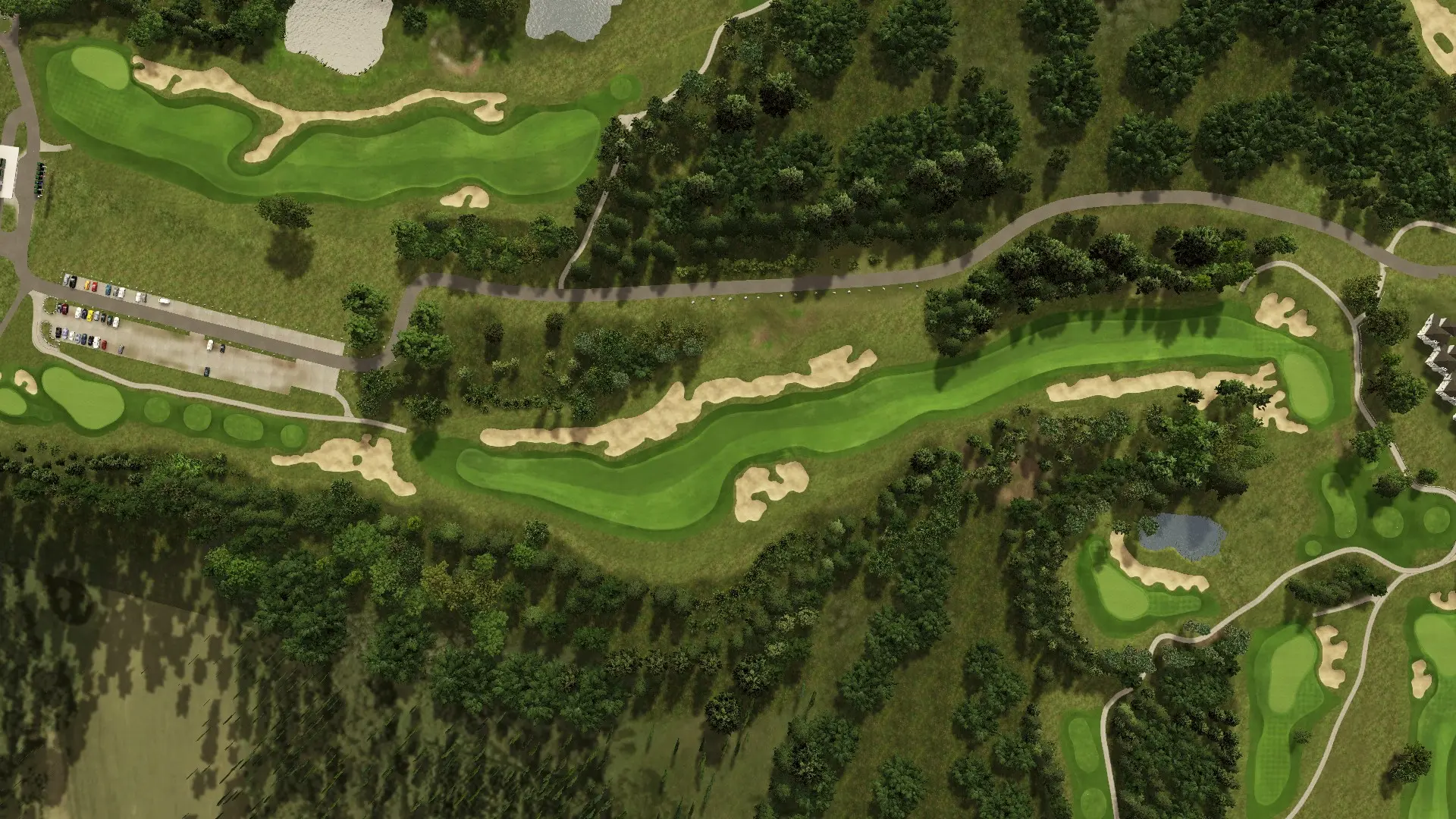 Hole 1 at Lübker Golf Resort Sand & Forest