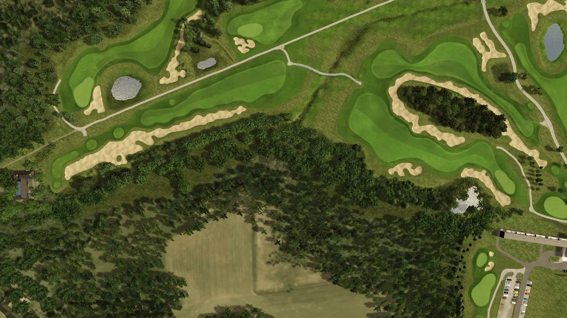 Hole 9 at Lübker Golf Resort Sky & Forest