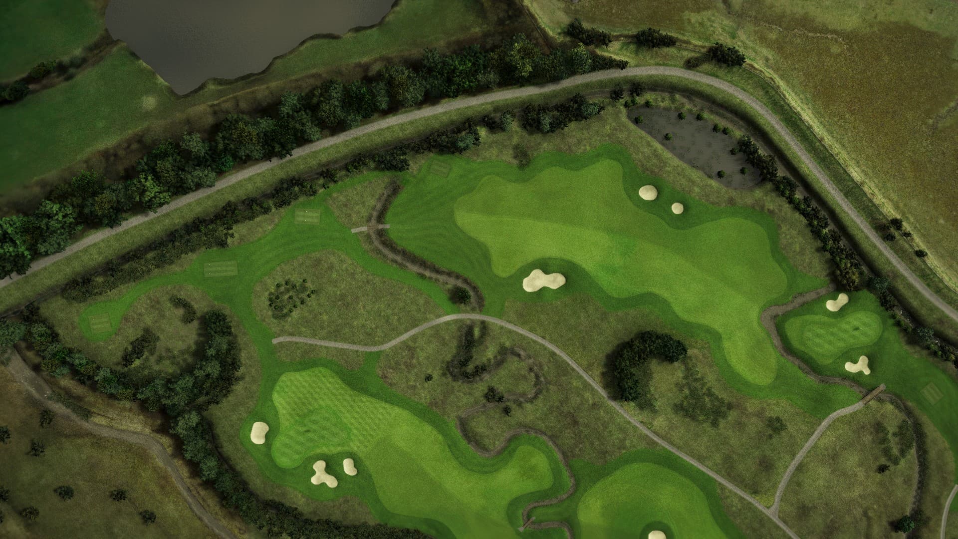 Hole 5 at Machynys GC - Monk's Island