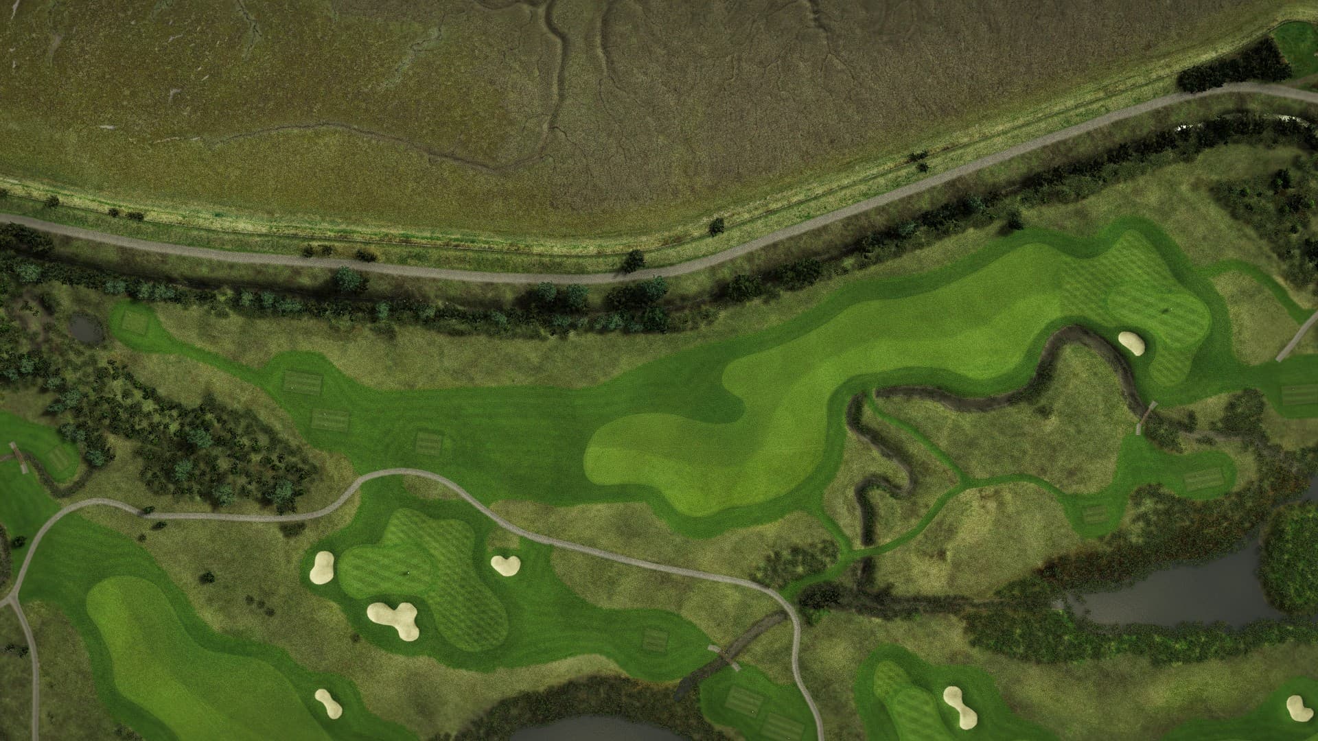 Hole 8 at Machynys GC - Monk's Island