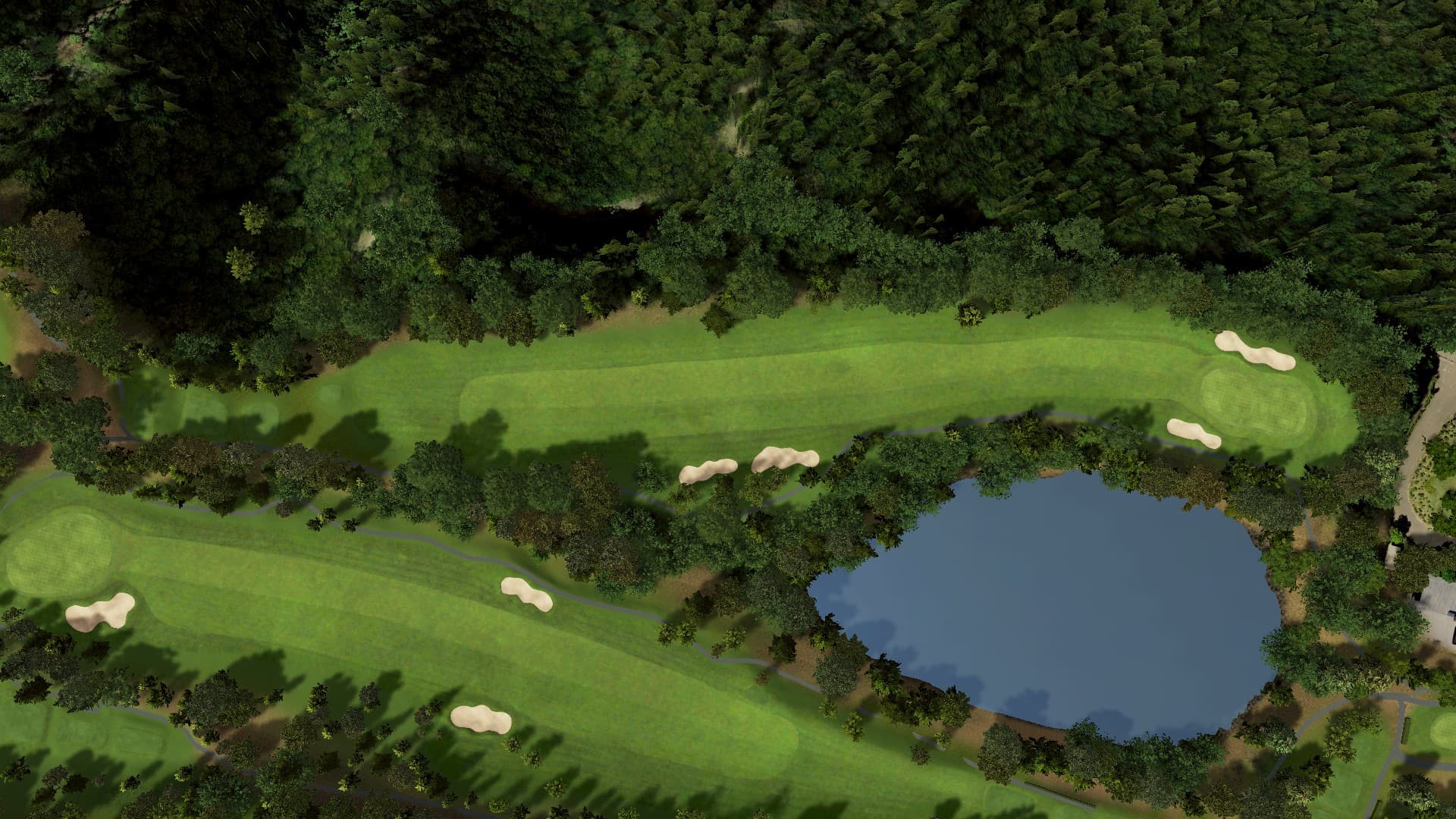 Hole 9 at Matsumoto Asama Country Club