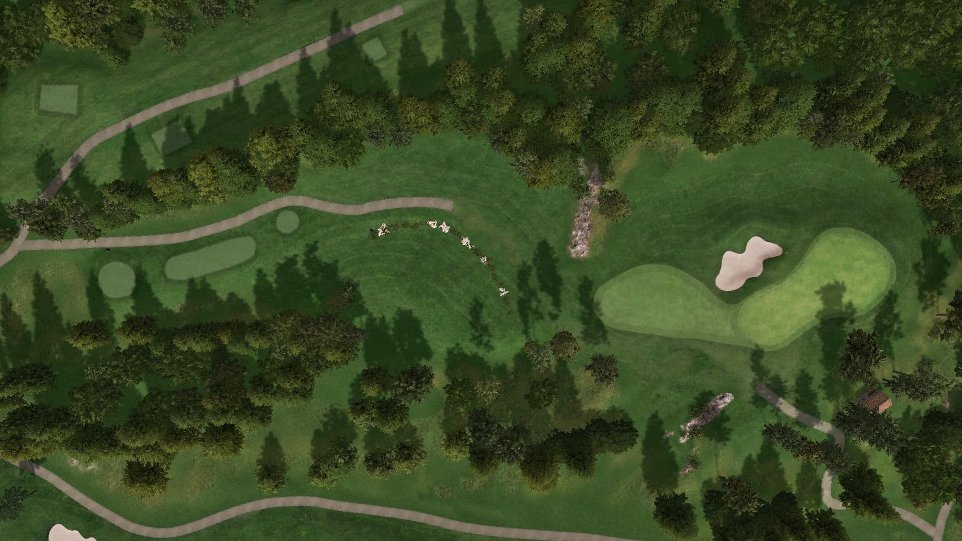 Hole 9 at Meland Golf Club