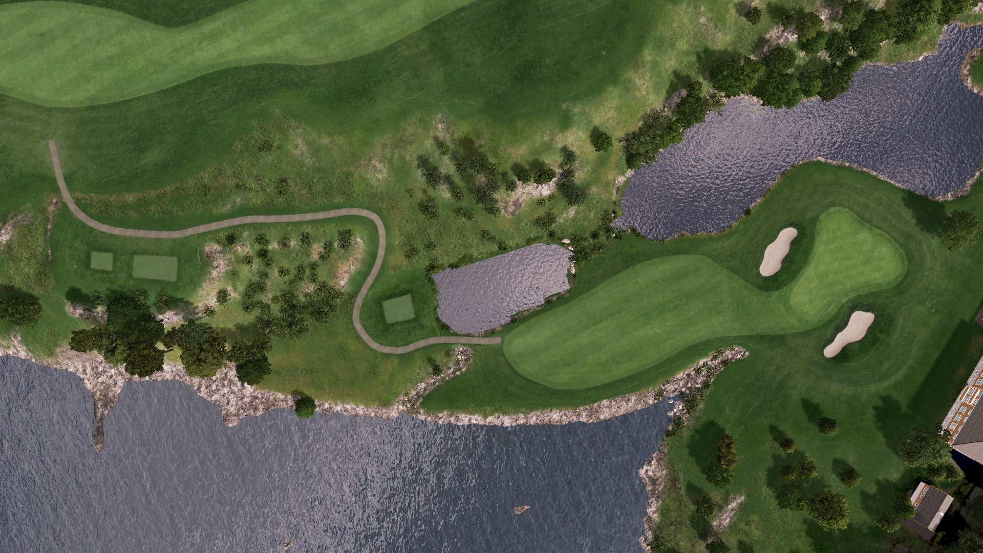 Hole 18 at Meland Golf Club
