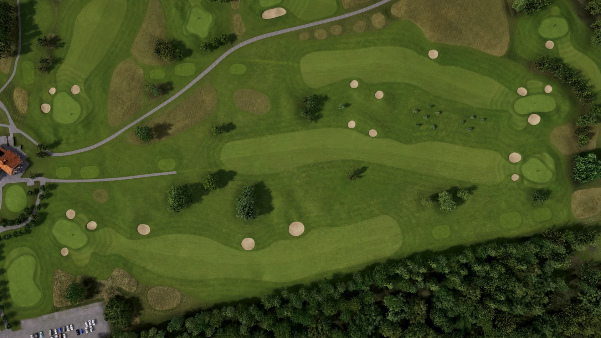 Hole 1 at Örestad Yellow and Blue