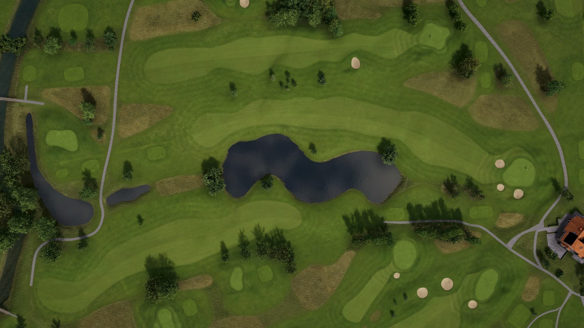 Hole 18 at Örestad Yellow and Blue