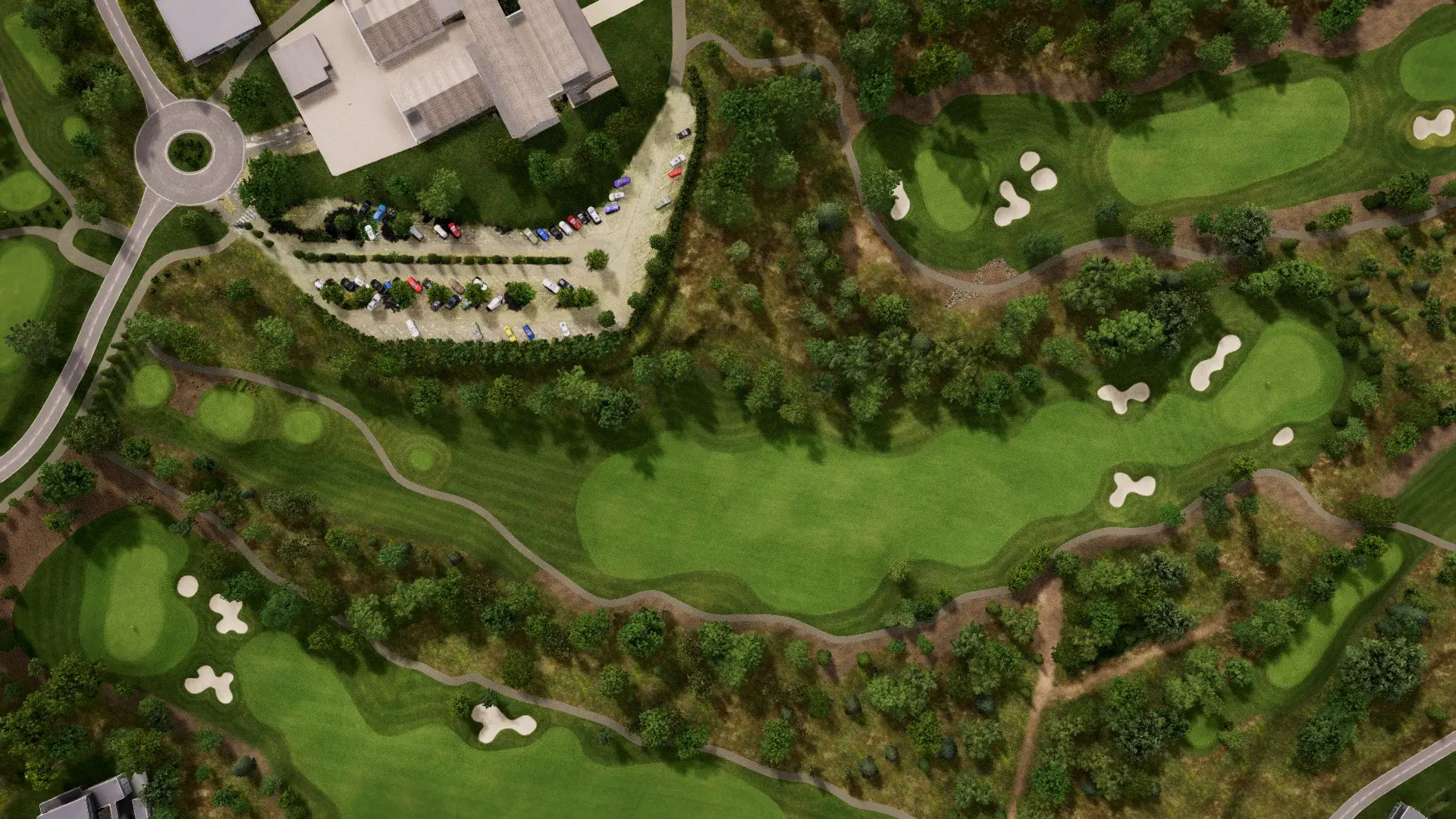 Hole 1 at Camiral Golf Tour Course