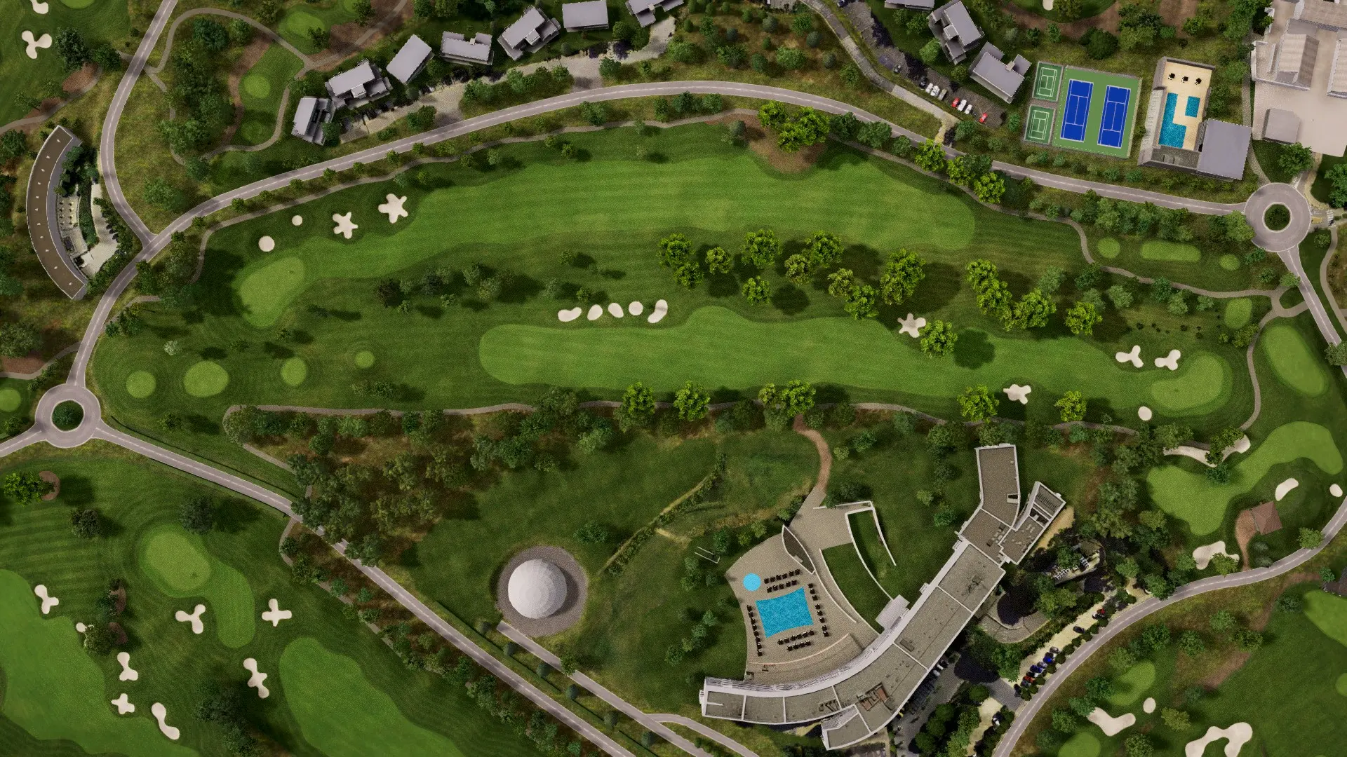 Hole 18 at Camiral Golf Tour Course