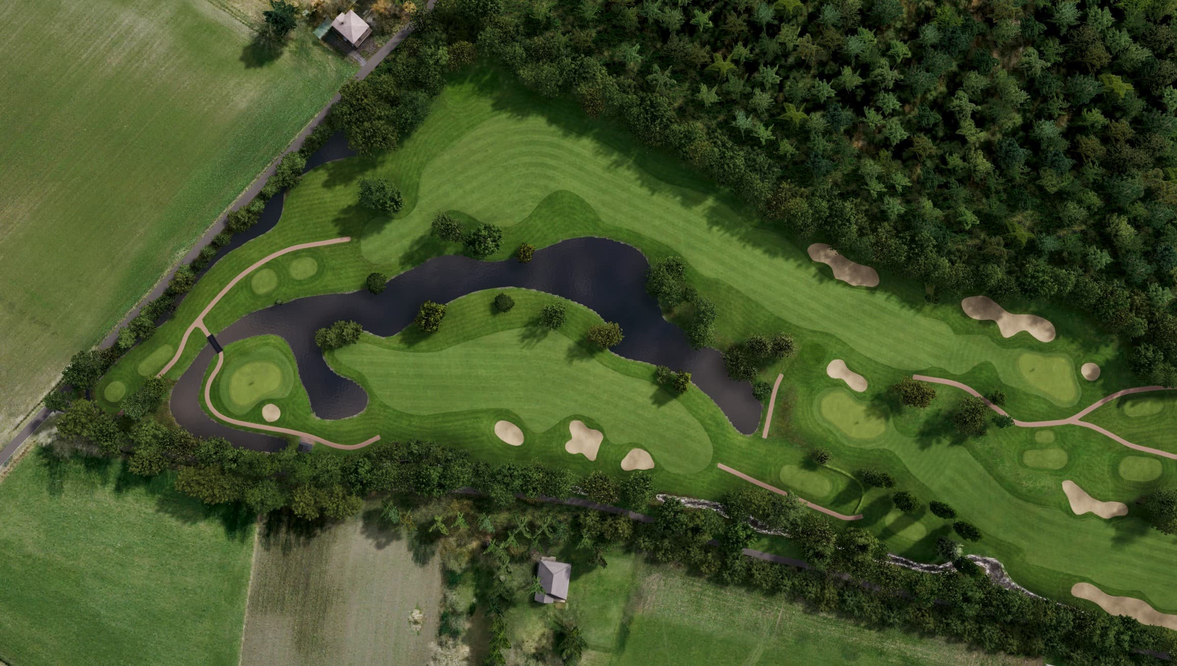 Hole 14 at Princenbosch Golfclub: Course A B