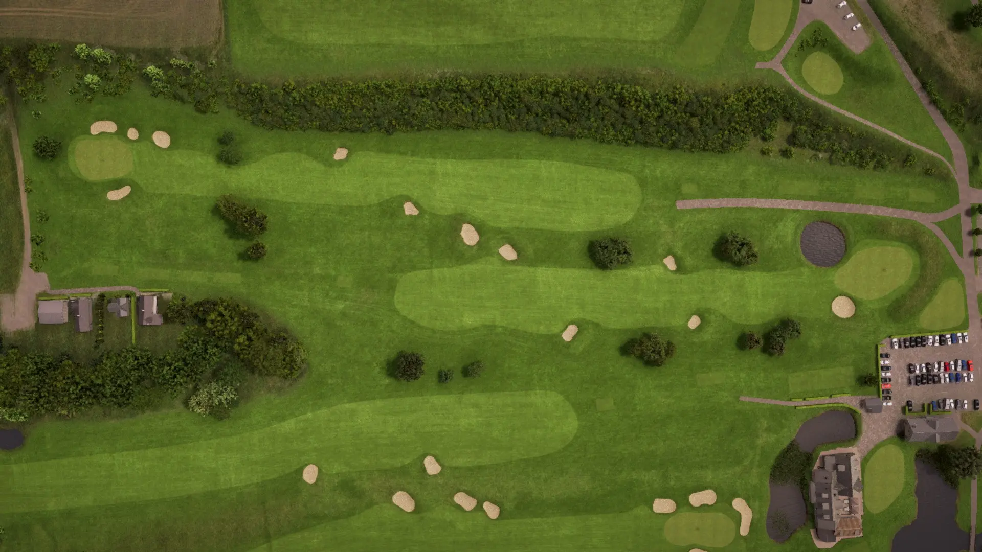 Hole 18 at Rya Golfclub – Seaside Course