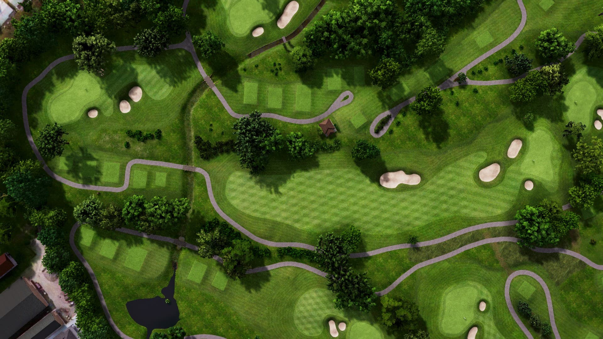 Hole 7 at Suvarna Jakarta GC: Green and Red
