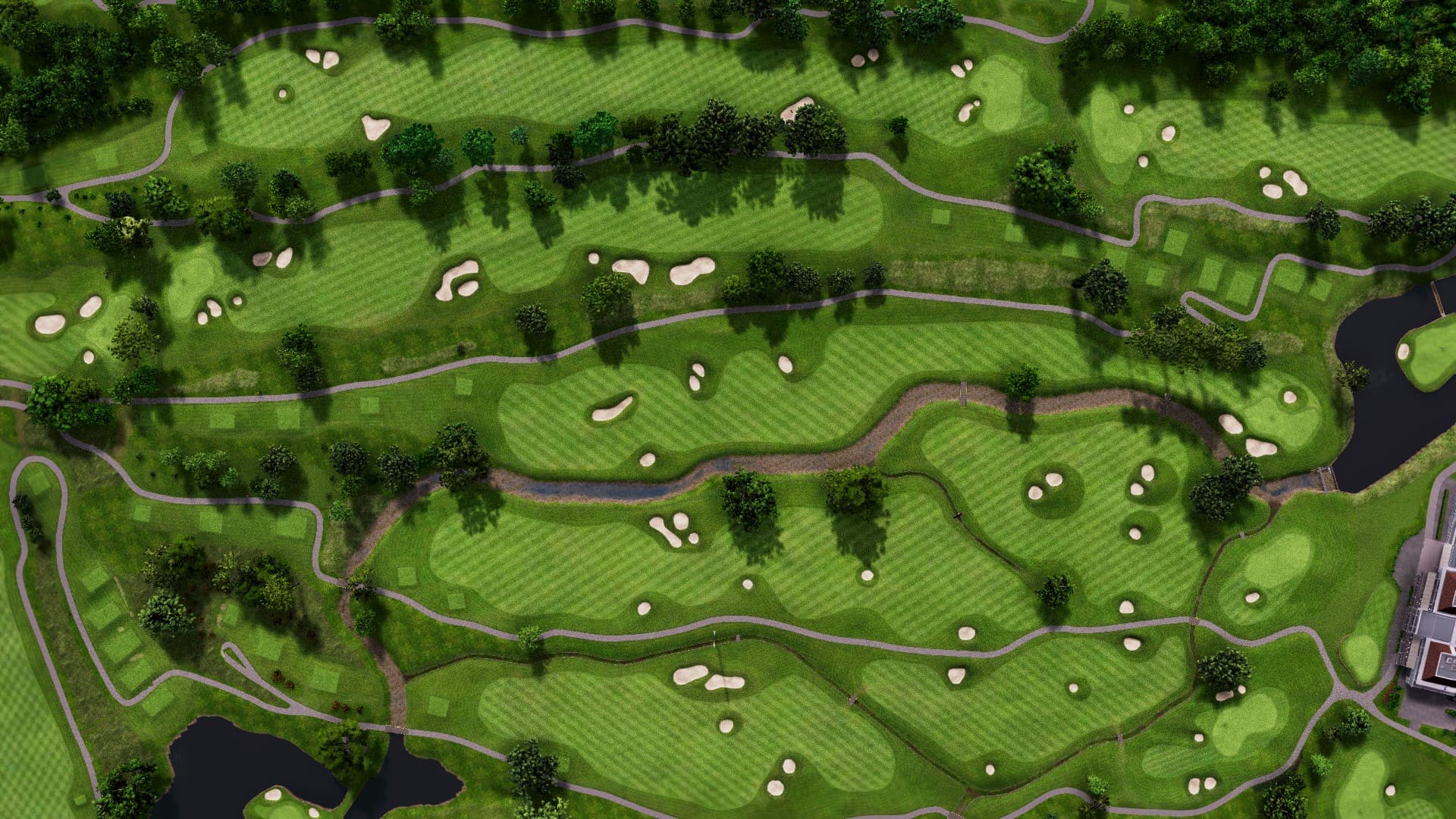 Hole 8 at Suvarna Jakarta GC: Green and Red