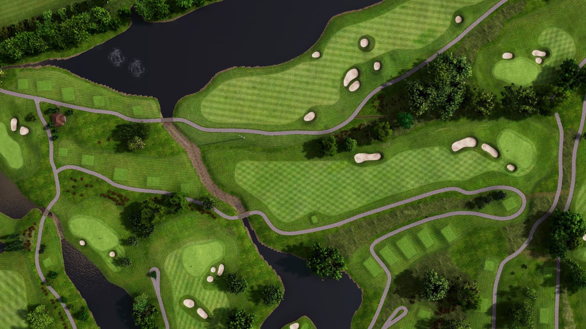 Hole 16 at Suvarna Jakarta GC: Green and Red