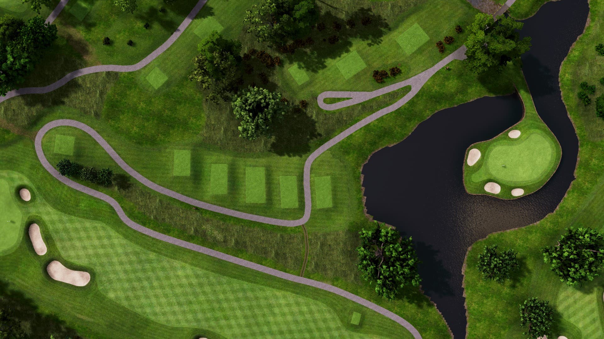 Hole 17 at Suvarna Jakarta GC: Green and Red