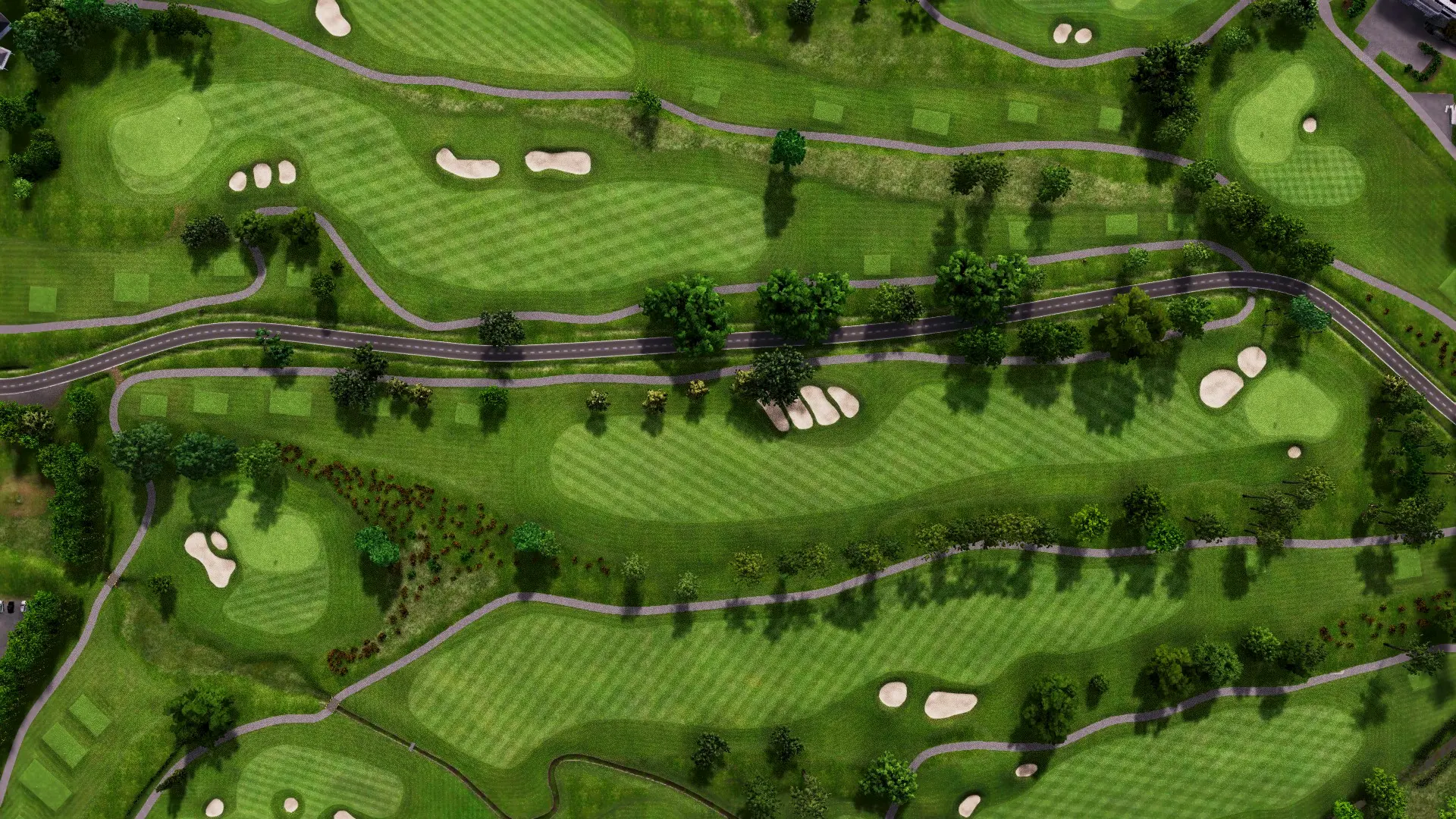 Hole 12 at Suvarna Jakarta GC: Red and Blue