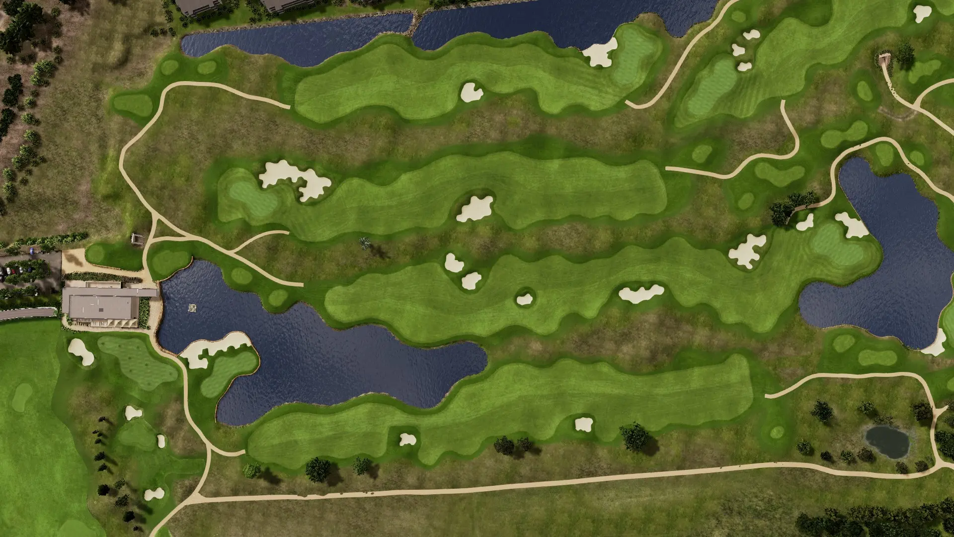 Hole 1 at The National Golf Brussels